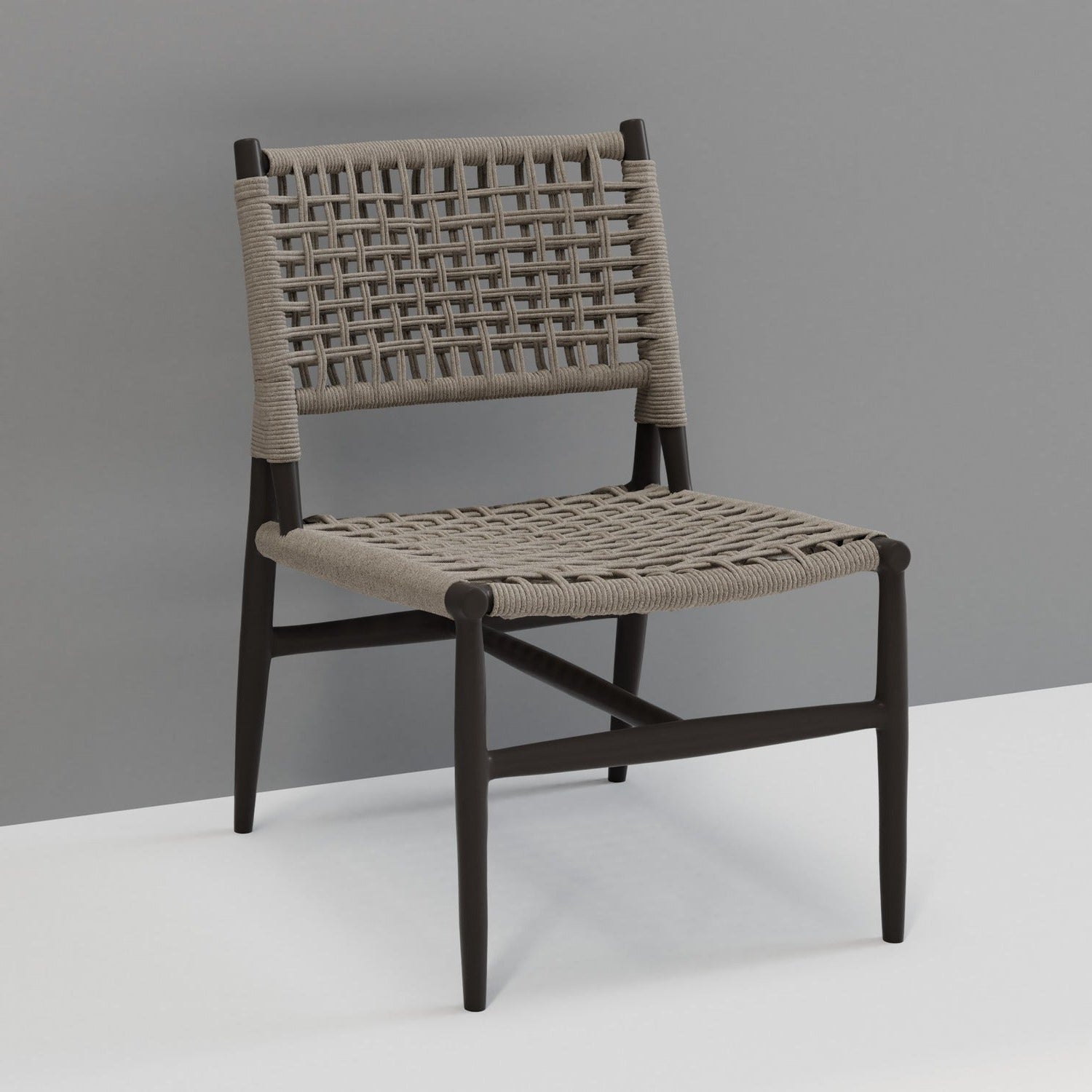 Sunset West Grigio Outdoor Armless Dining Set of 2