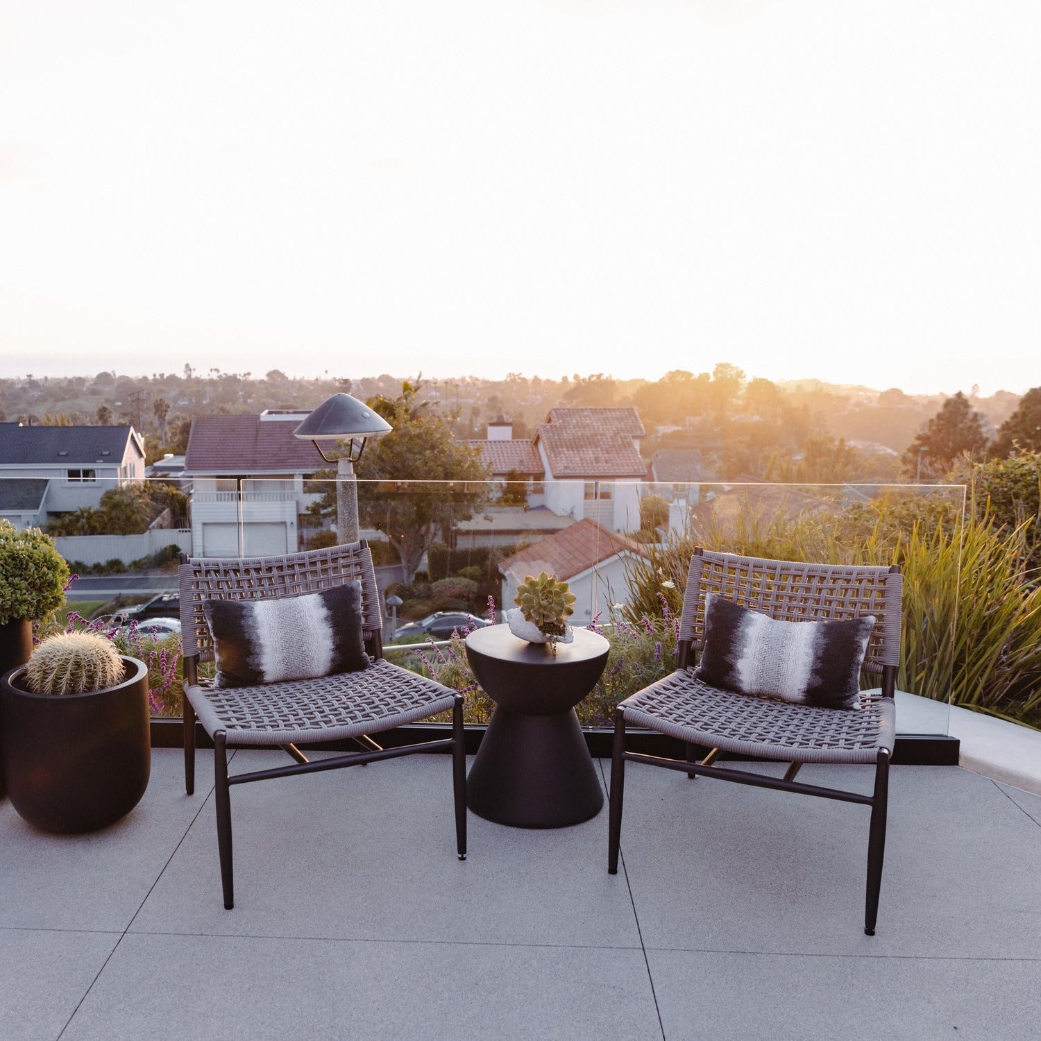 Sunset West Grigio Outdoor Cushionless Accent Chair