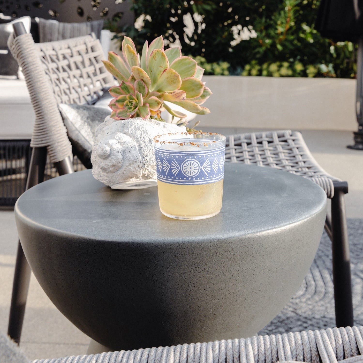 Sunset West Grigio Outdoor Cushionless Accent Chair