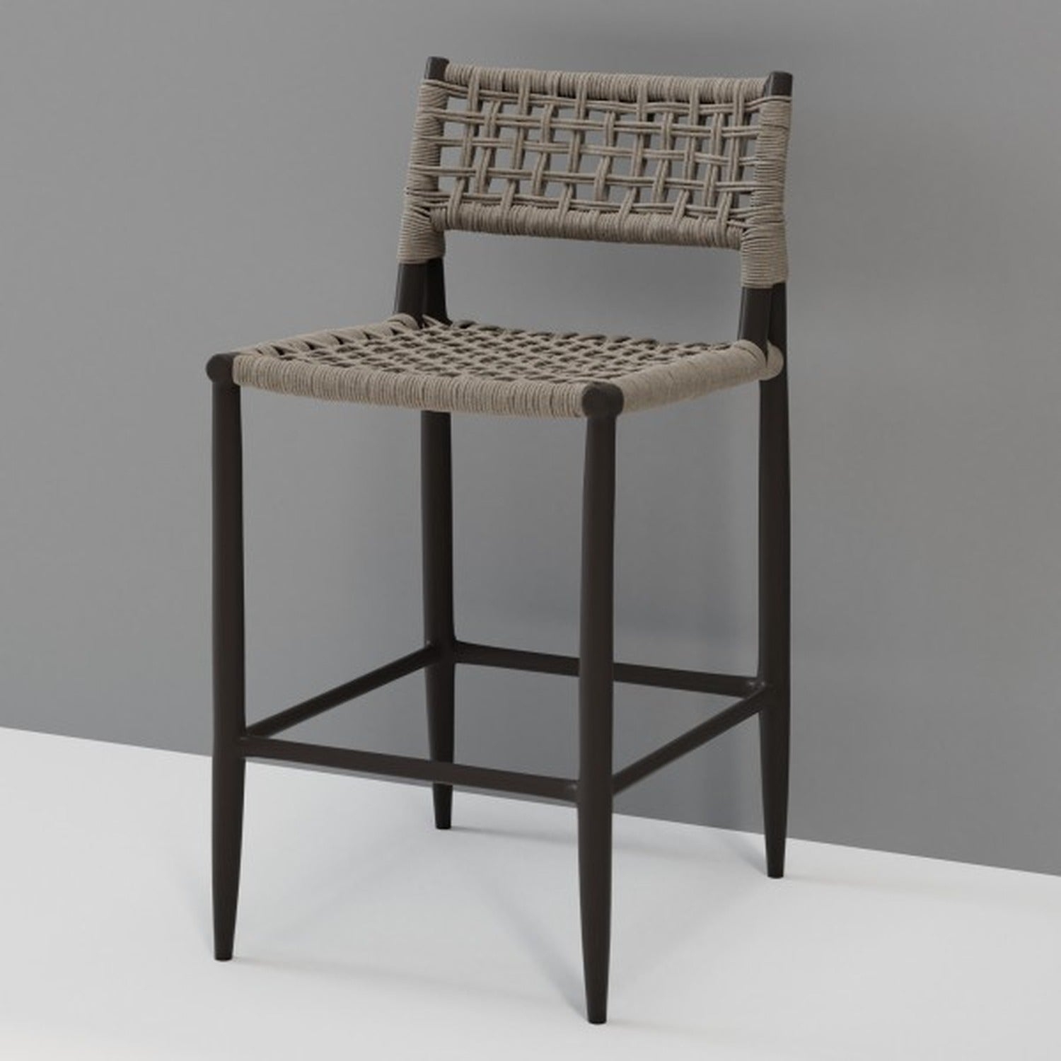 Sunset West Grigio Outdoor Barstool Set of 2