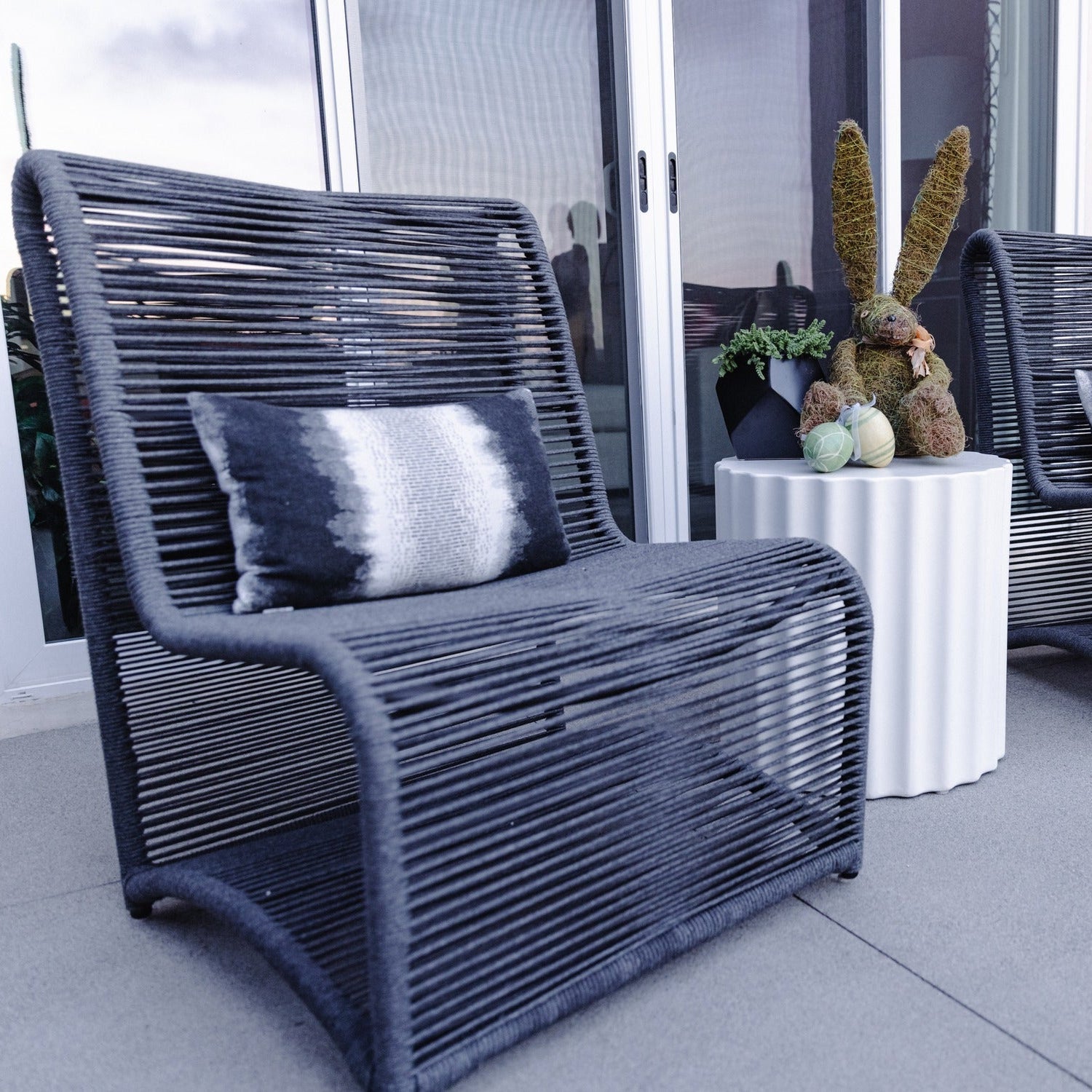 Sunset West Marino Navy Armless Club Chair
