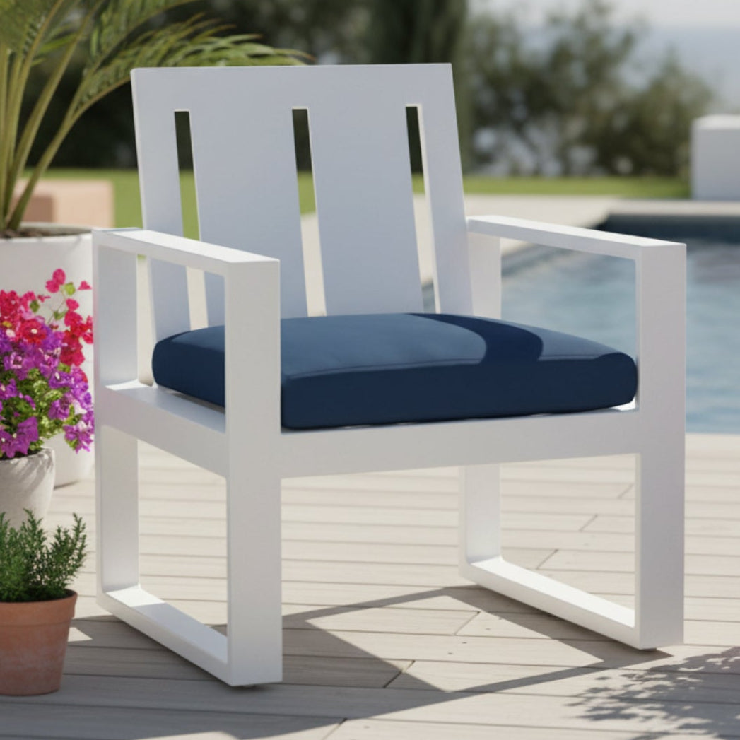 Sunset West Newport Spectrum Indigo Outdoor Dining Chair Set of 2