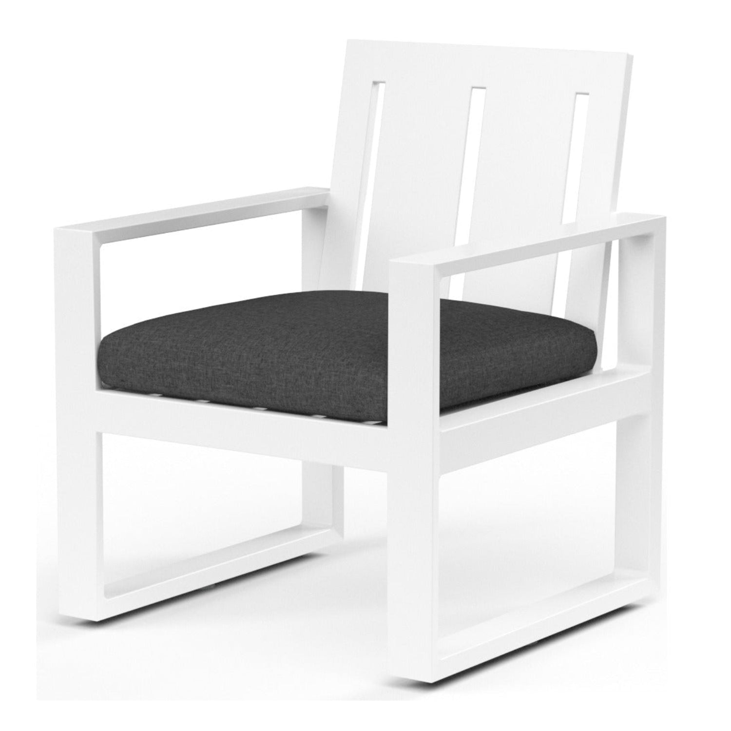 Sunset West Newport Spectrum Carbon Outdoor Dining Chair Set of 2