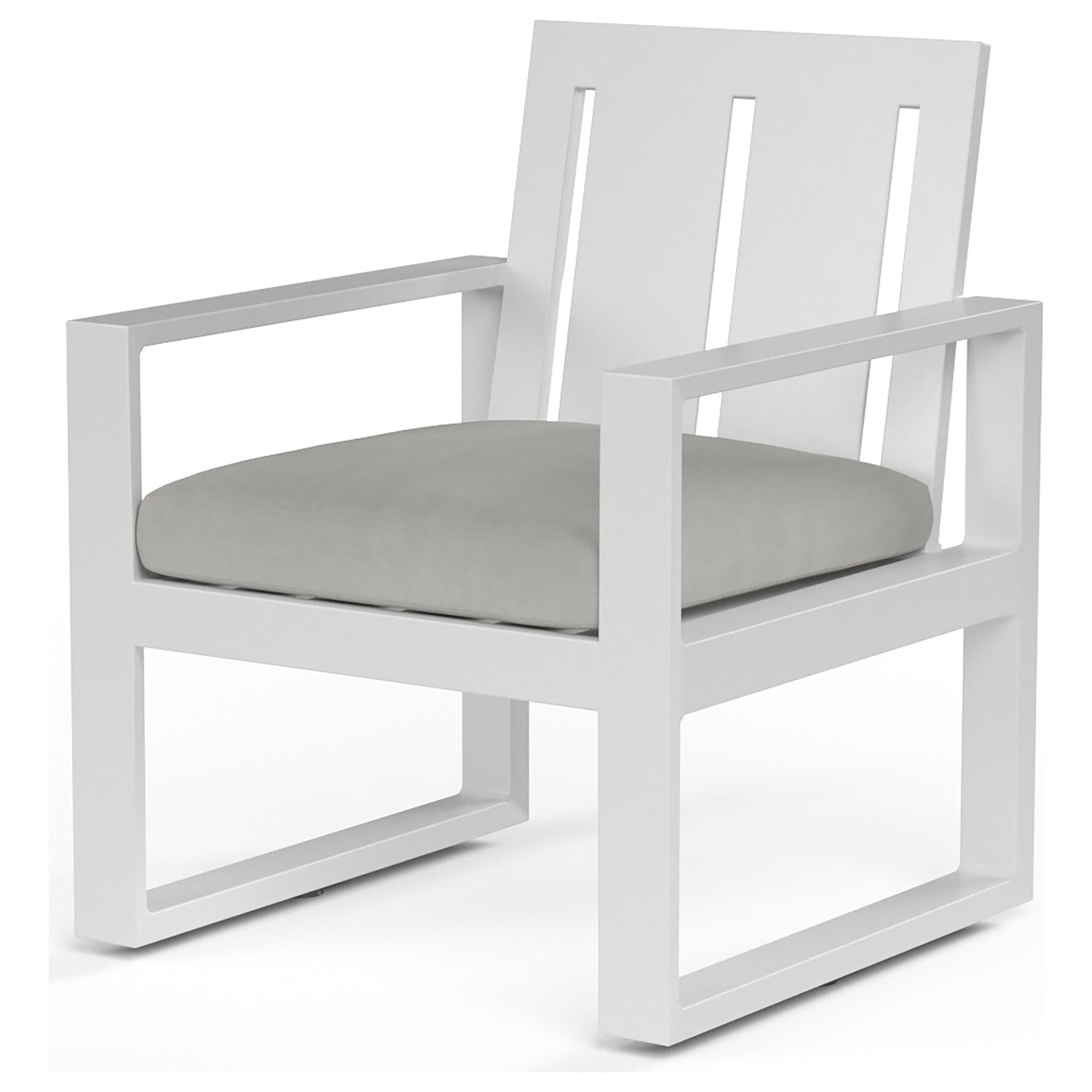 Sunset West Newport Cast Silver Outdoor Dining Chair Set of 2