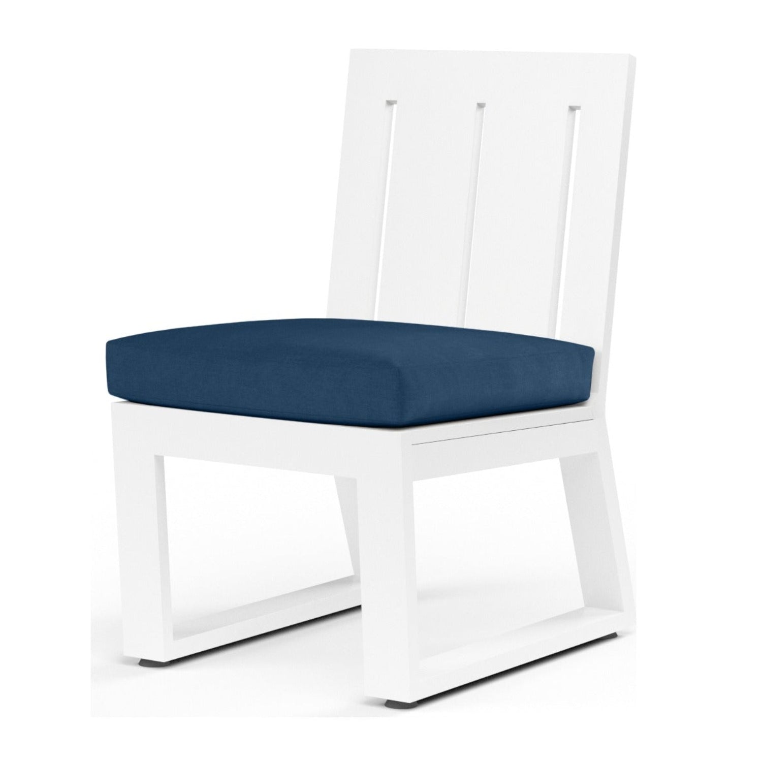 Sunset West Newport Spectrum Indigo Outdoor Armless Dining Chair Set of 2