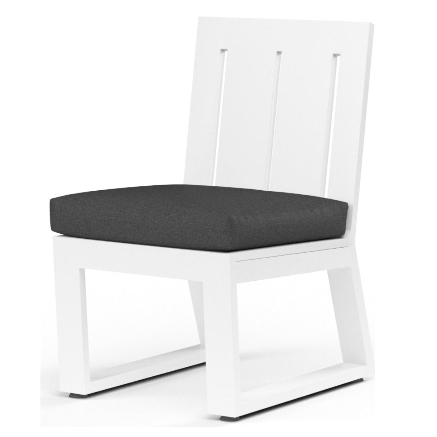 Sunset West Newport Spectrum Carbon Outdoor Armless Dining Chair Set of 2