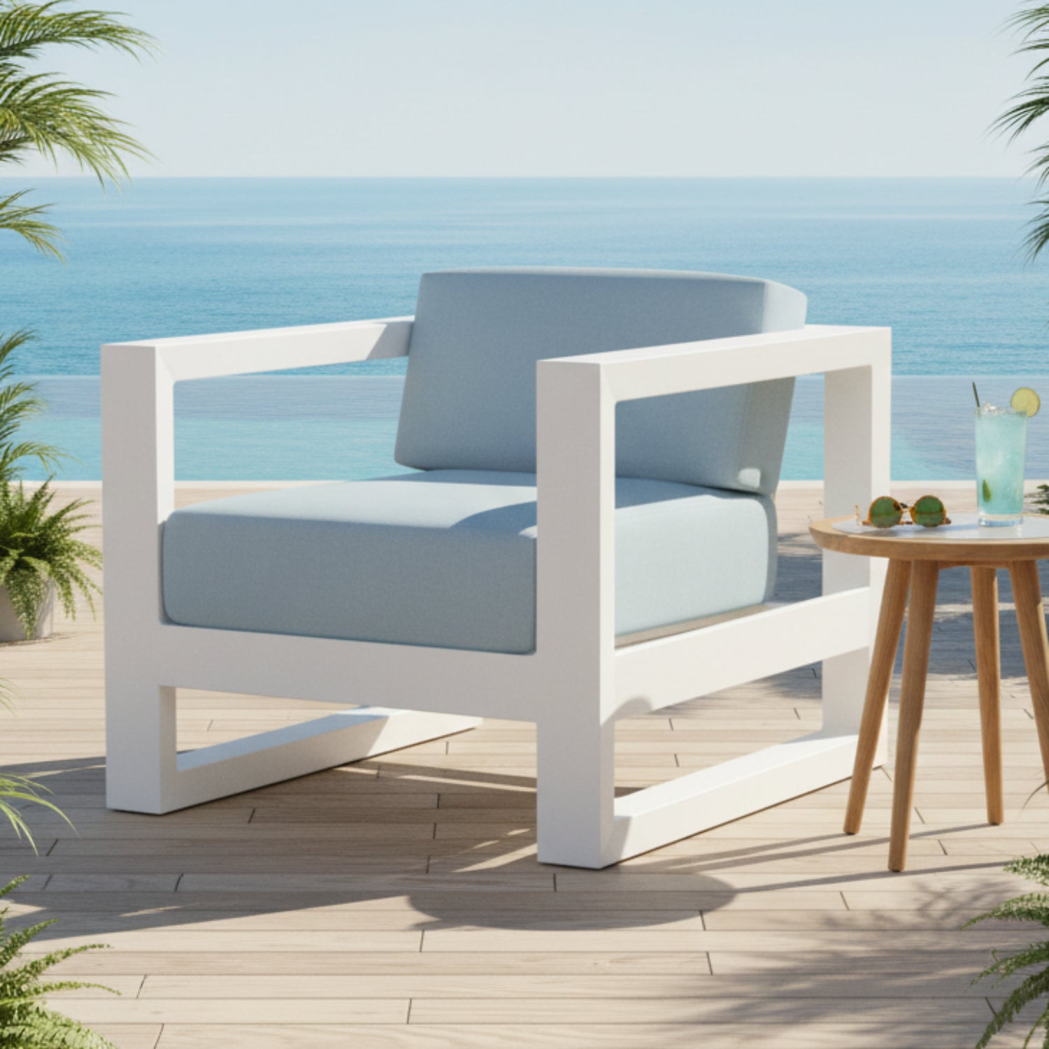 Sunset West Newport Canvas Skyline Outdoor Club Chair