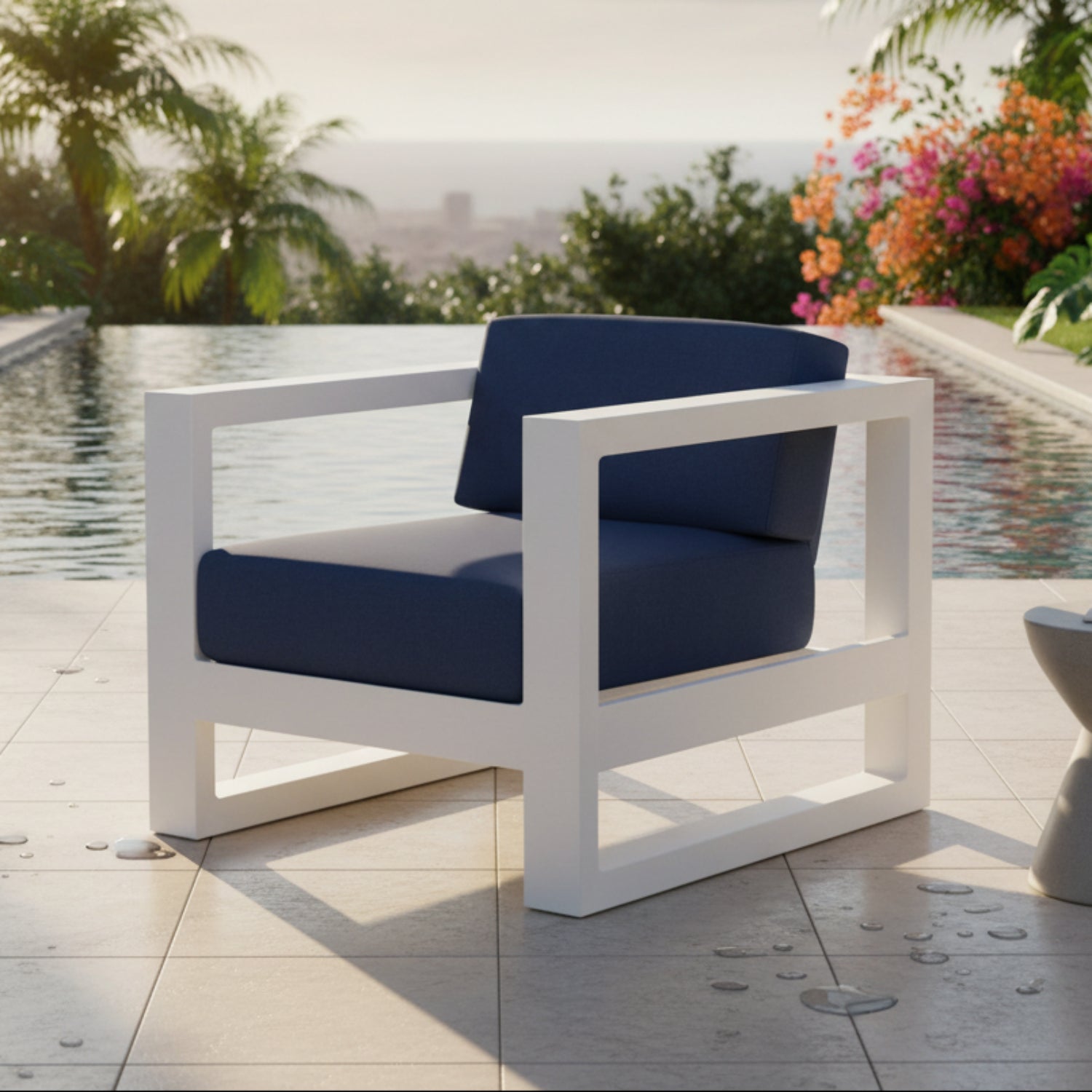 Sunset West Newport Spectrum Indigo Outdoor Club Chair
