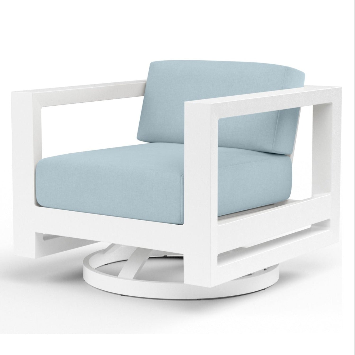 Sunset West Newport Canvas Skyline Outdoor Swivel Club Chair