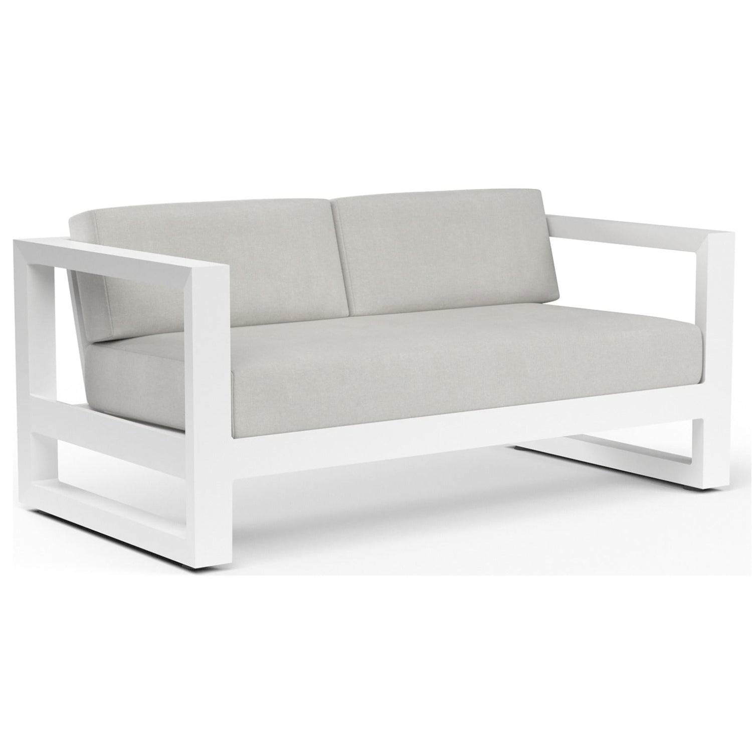 Sunset West Newport Cast Silver Outdoor Loveseat