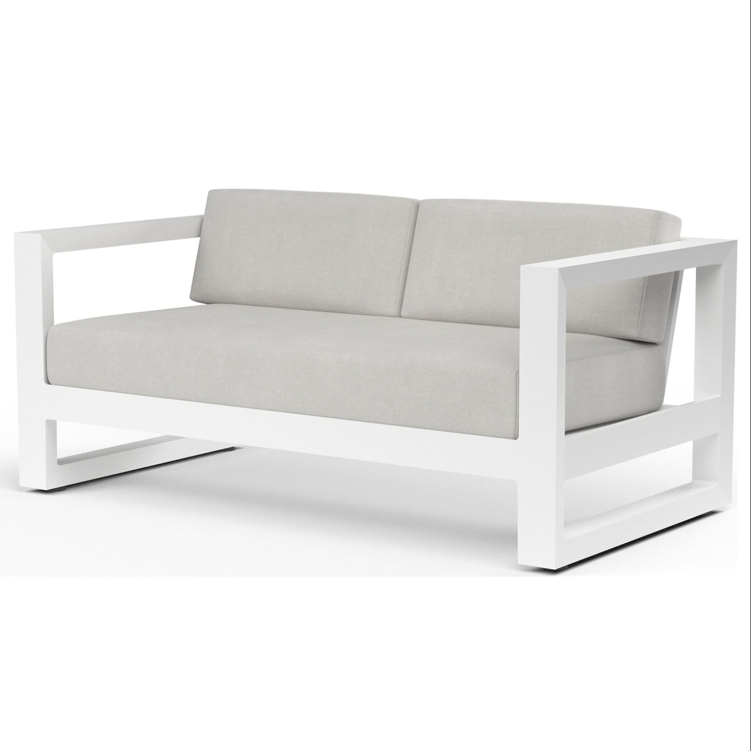 Sunset West Newport Cast Silver Outdoor Loveseat