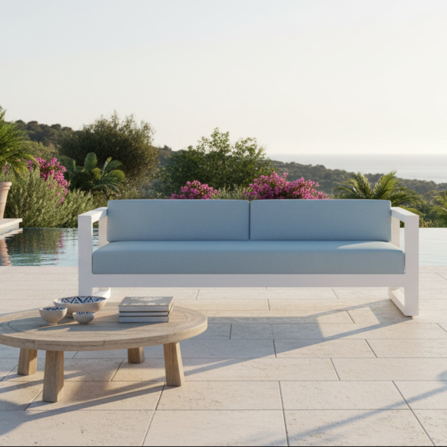 Sunset West Newport Canvas Skyline Outdoor Sofa