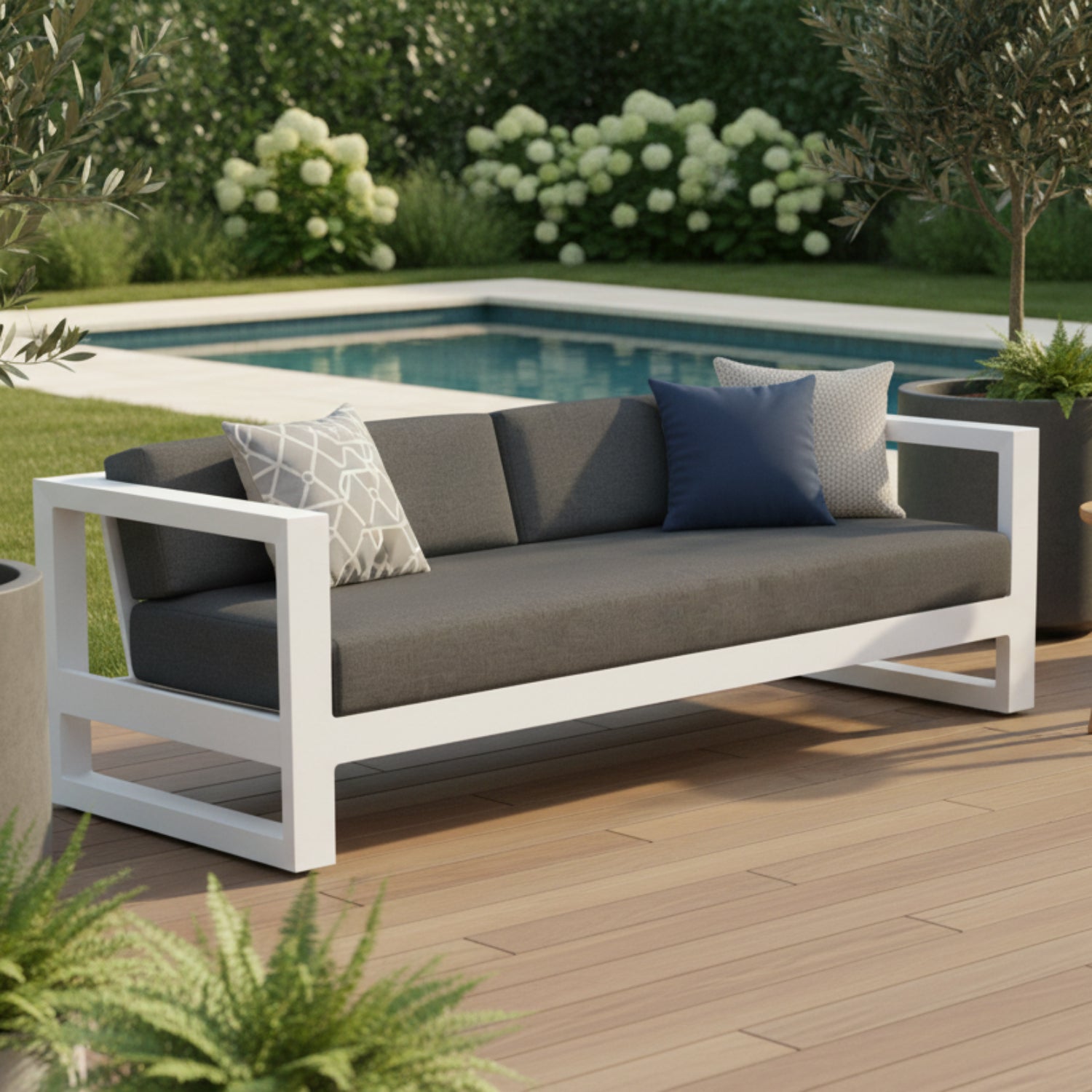 Sunset West Newport Spectrum Carbon Outdoor Sofa
