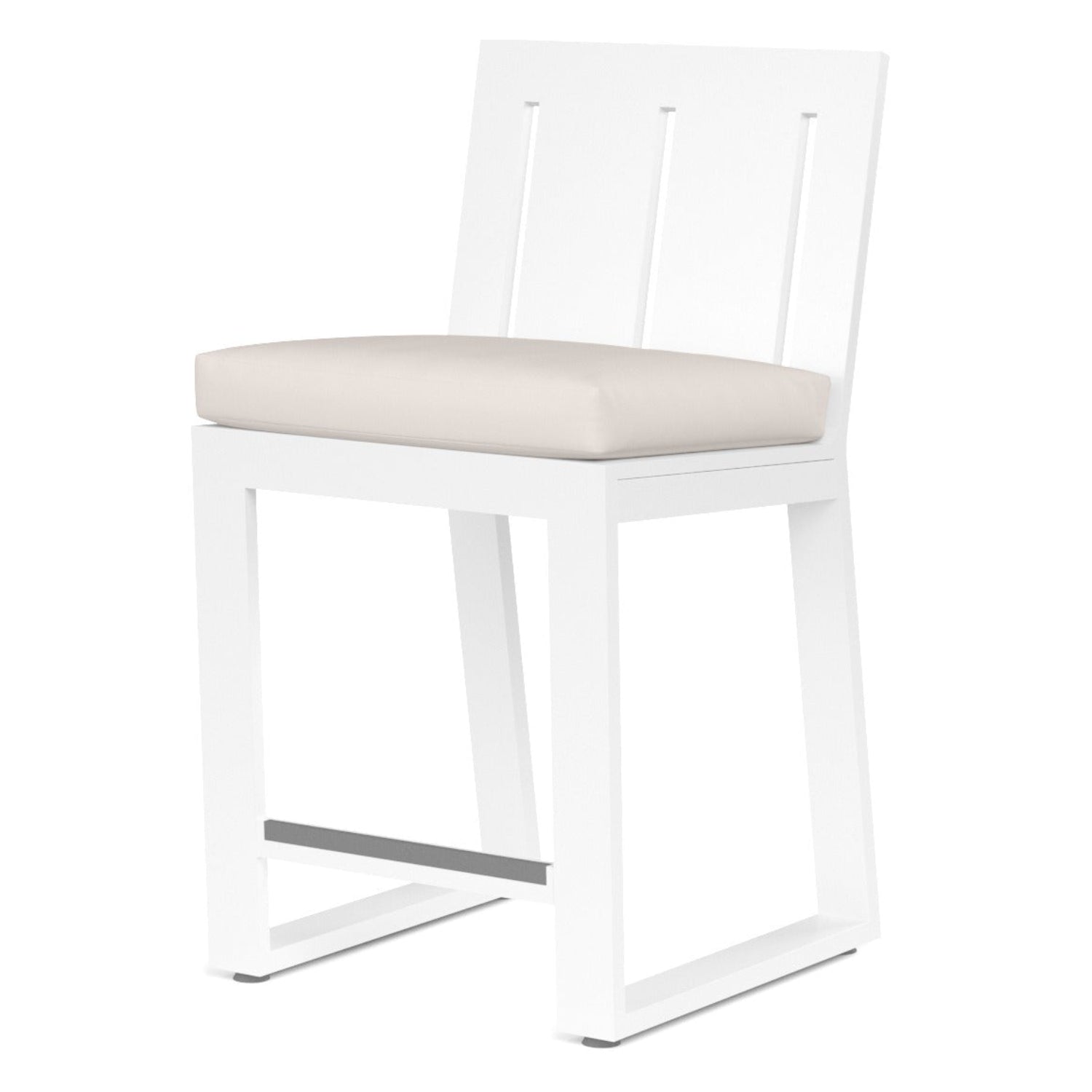 Sunset West Newport Canvas Natural Outdoor Counter Stool Set of 2