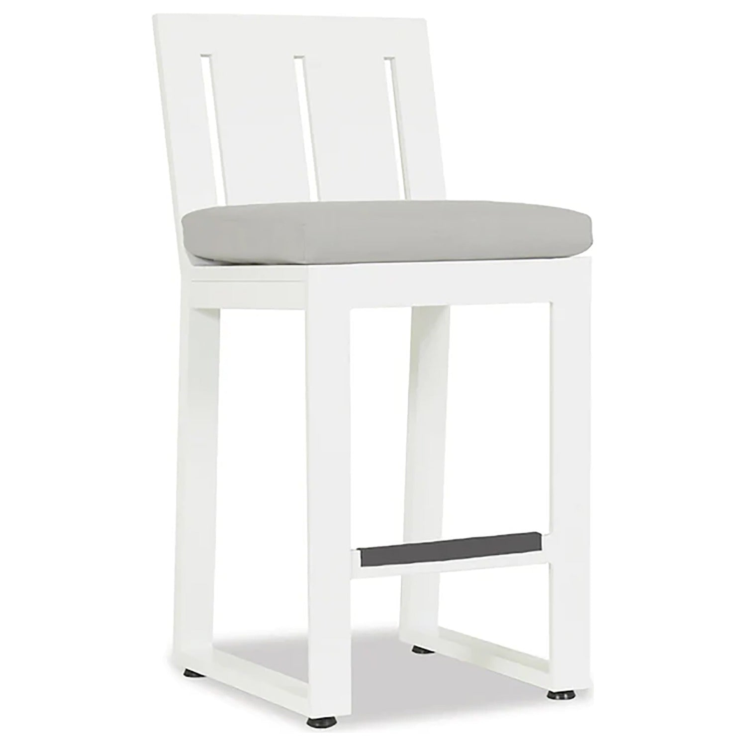 Sunset West Newport Cast Silver Outdoor Counter Stool Set of 2