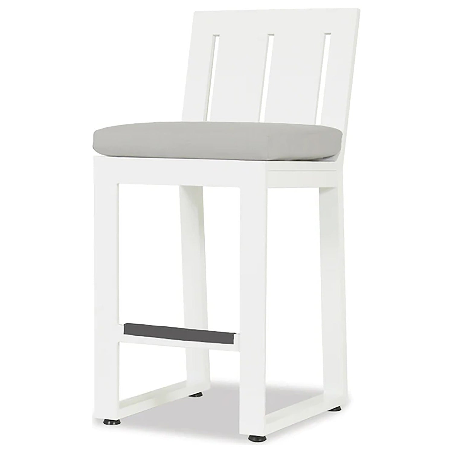 Sunset West Newport Cast Silver Outdoor Counter Stool Set of 2