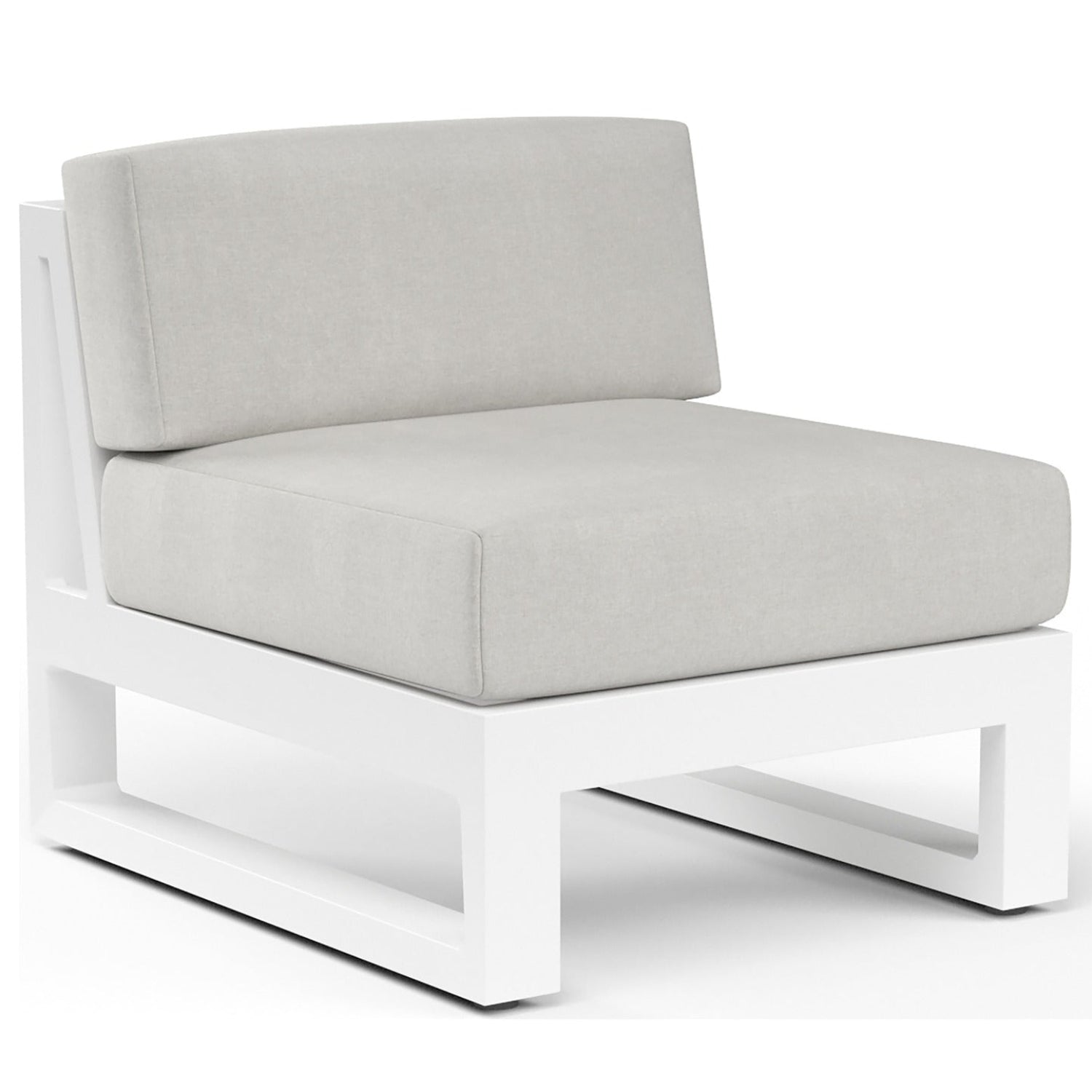 Sunset West Newport Cast Silver Outdoor Armless Club Chair