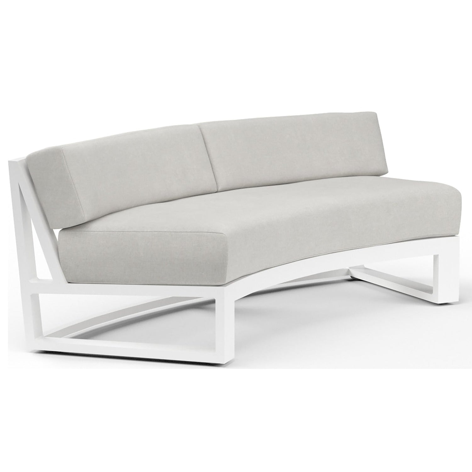Sunset West Newport Curved Cast Silver Curved Outdoor Sofa