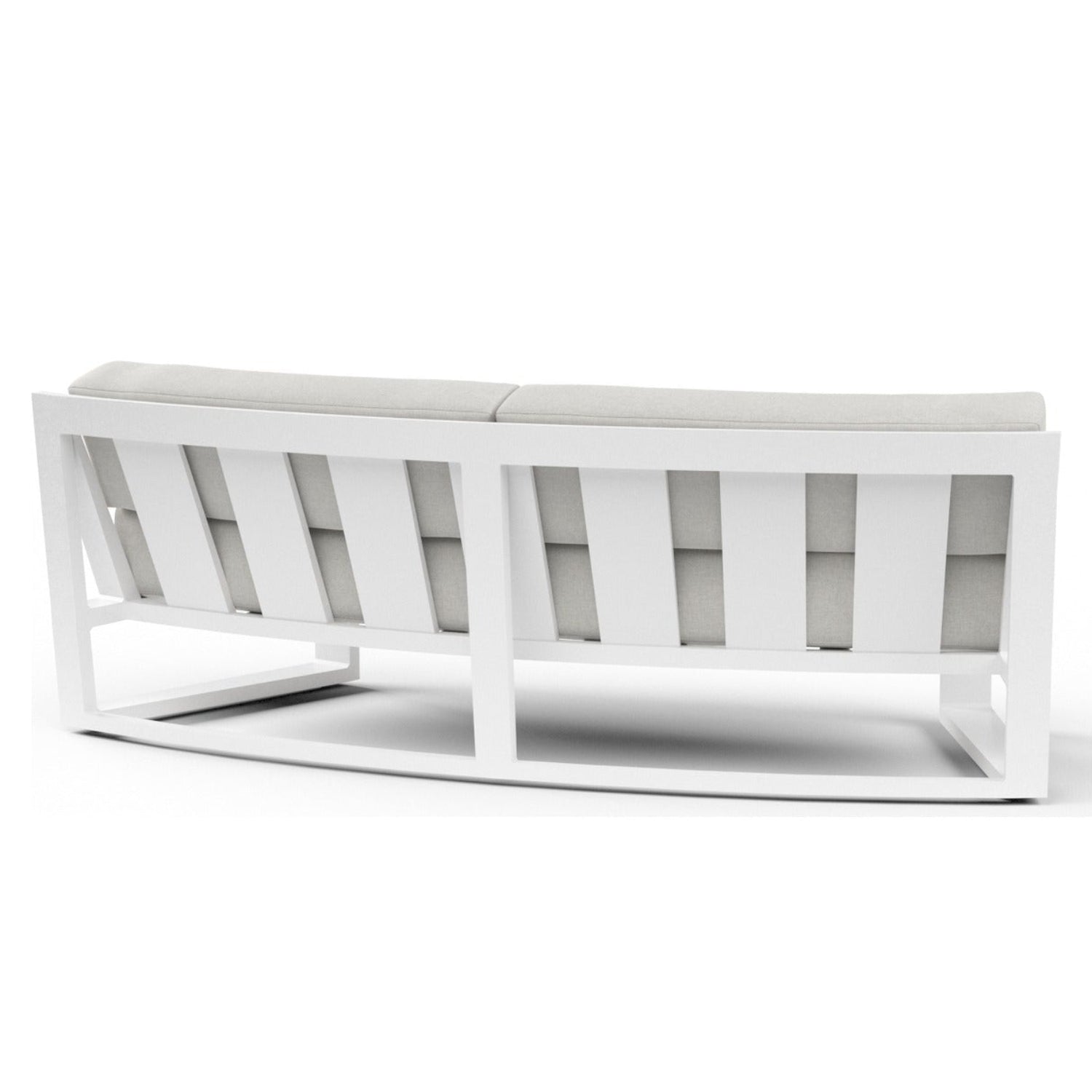 Sunset West Newport Curved Cast Silver Curved Outdoor Sofa