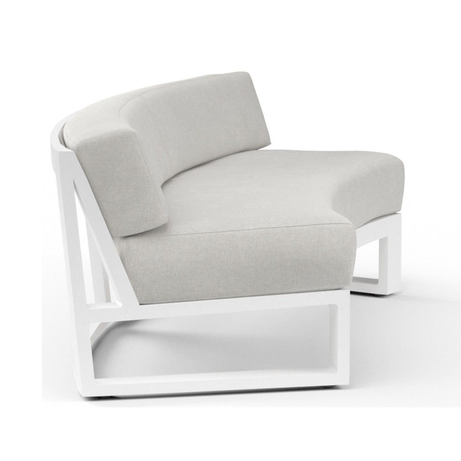 Sunset West Newport Curved Cast Silver Curved Outdoor Sofa
