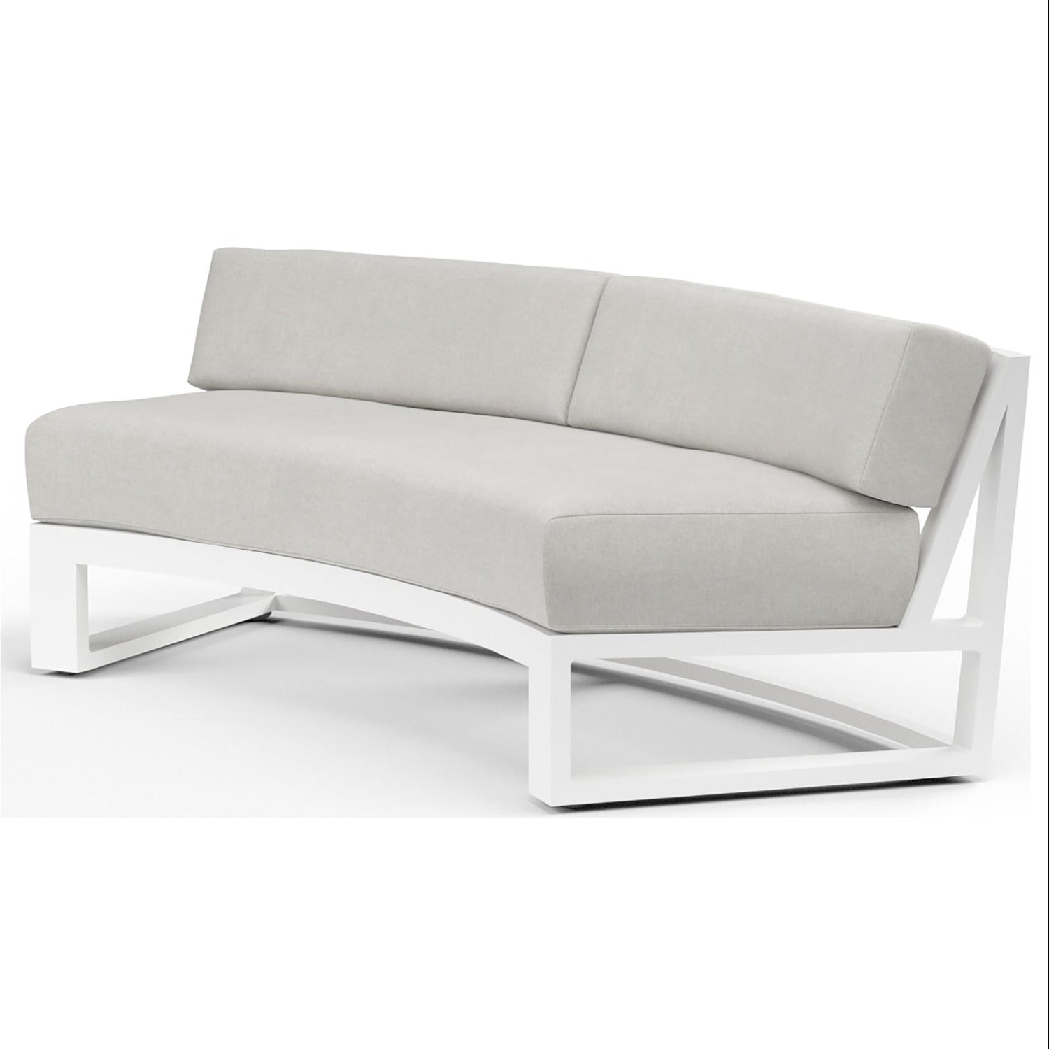 Sunset West Newport Curved Cast Silver Curved Outdoor Sofa