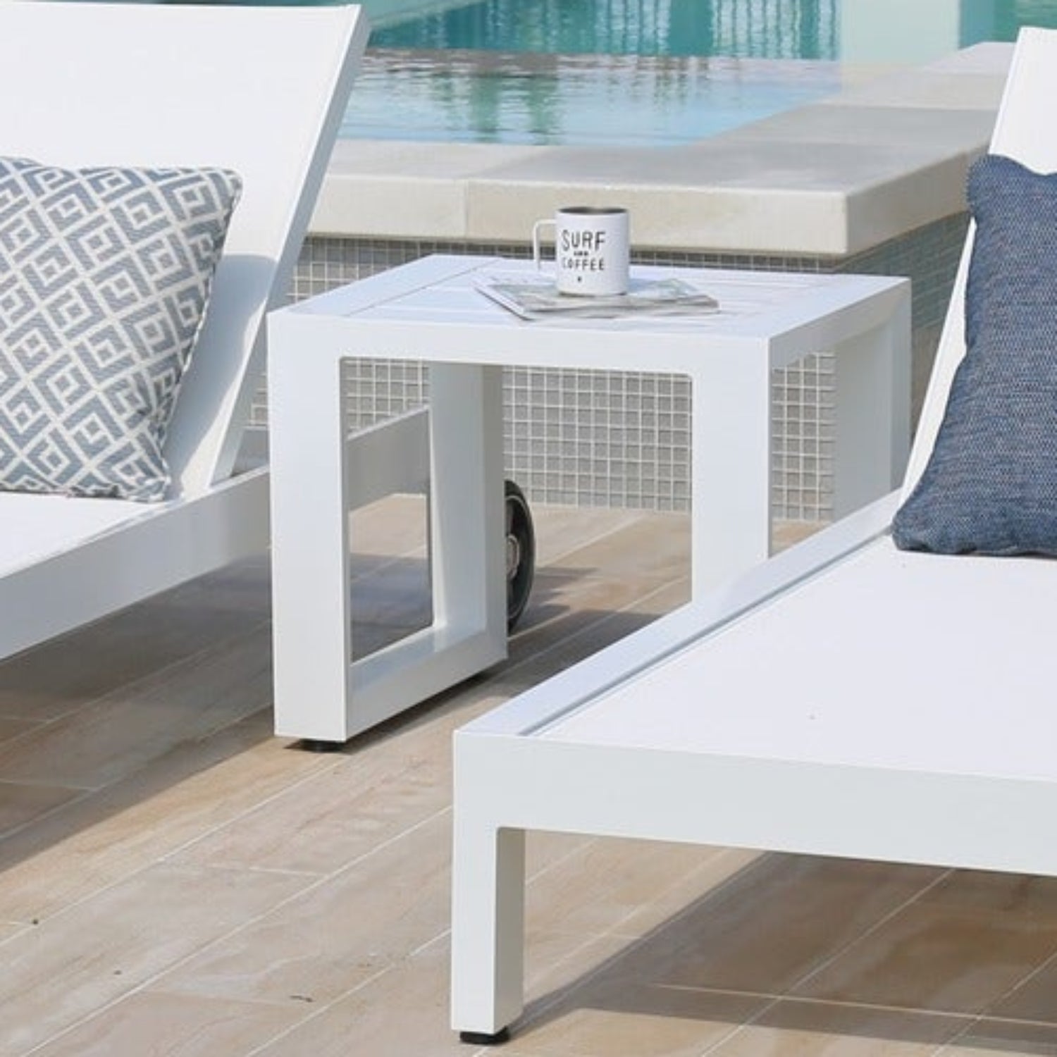 Sunset West Newport Outdoor End Table Set of 2