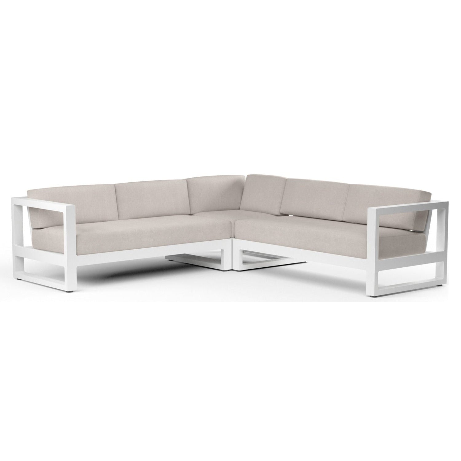 Sunset West Newport Canvas Natural Outdoor Sectional