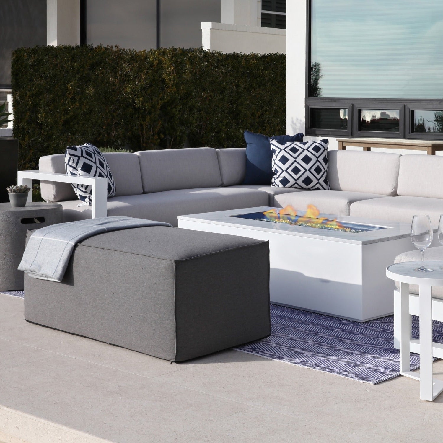Sunset West Newport Cast Silver Outdoor Sectional
