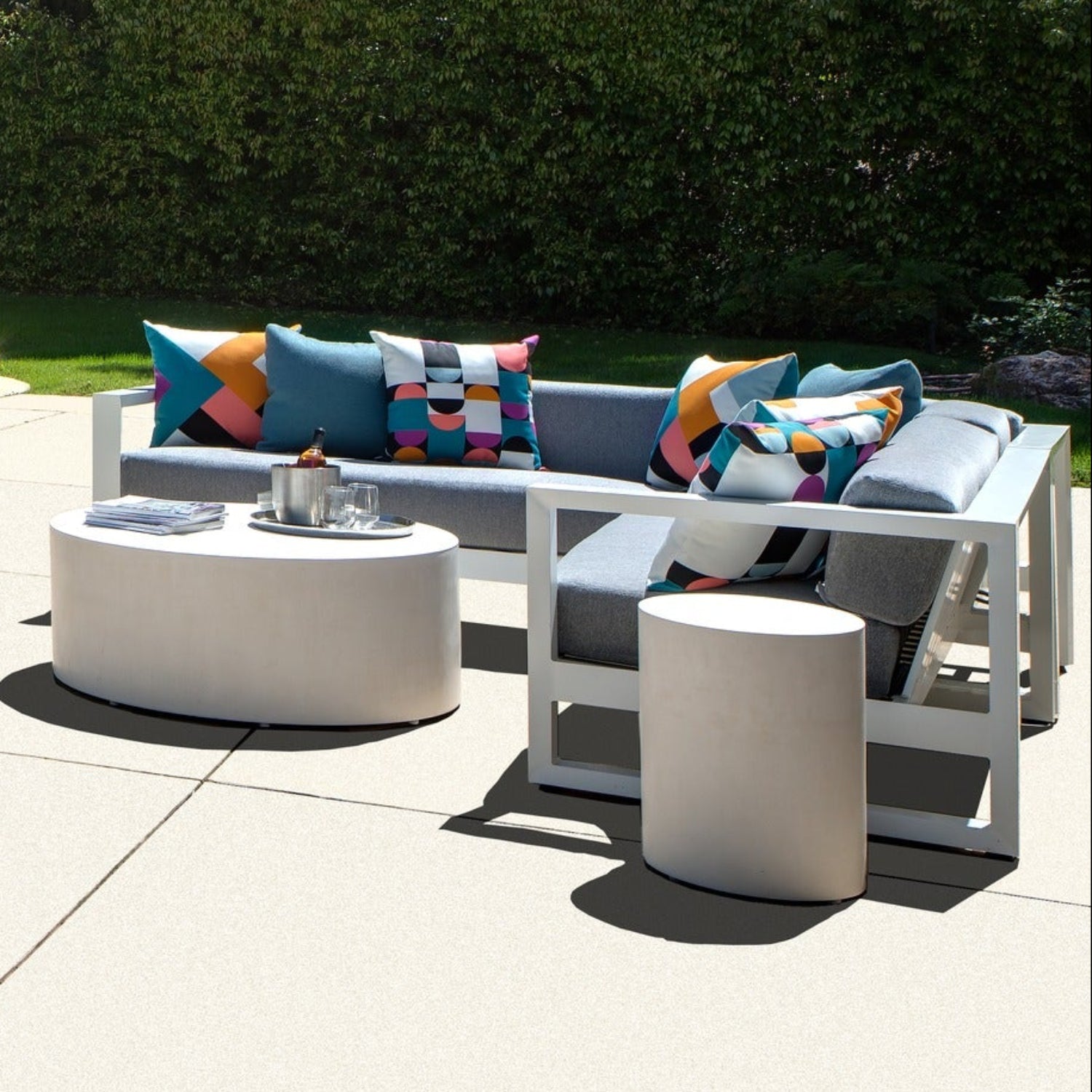 Sunset West Newport Cast Silver Outdoor Sectional