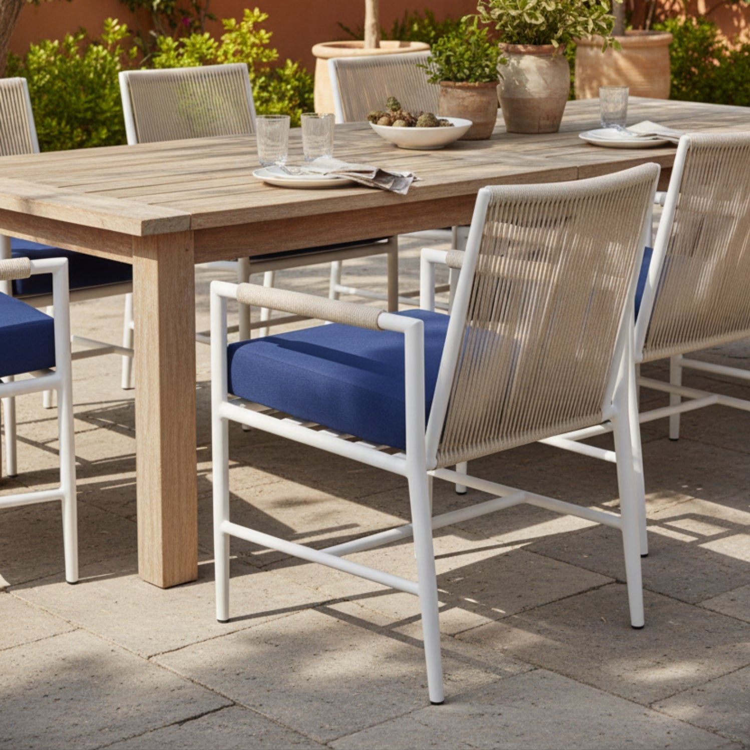 Sunset West Sabbia Echo Midnight Outdoor Dining Chair Set of 2