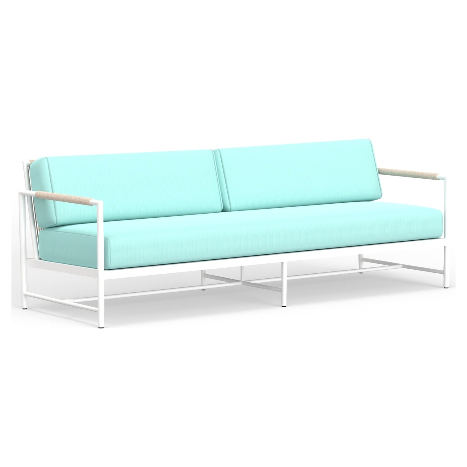 Sunset West Sabbia Dupione Celeste Outdoor Sofa