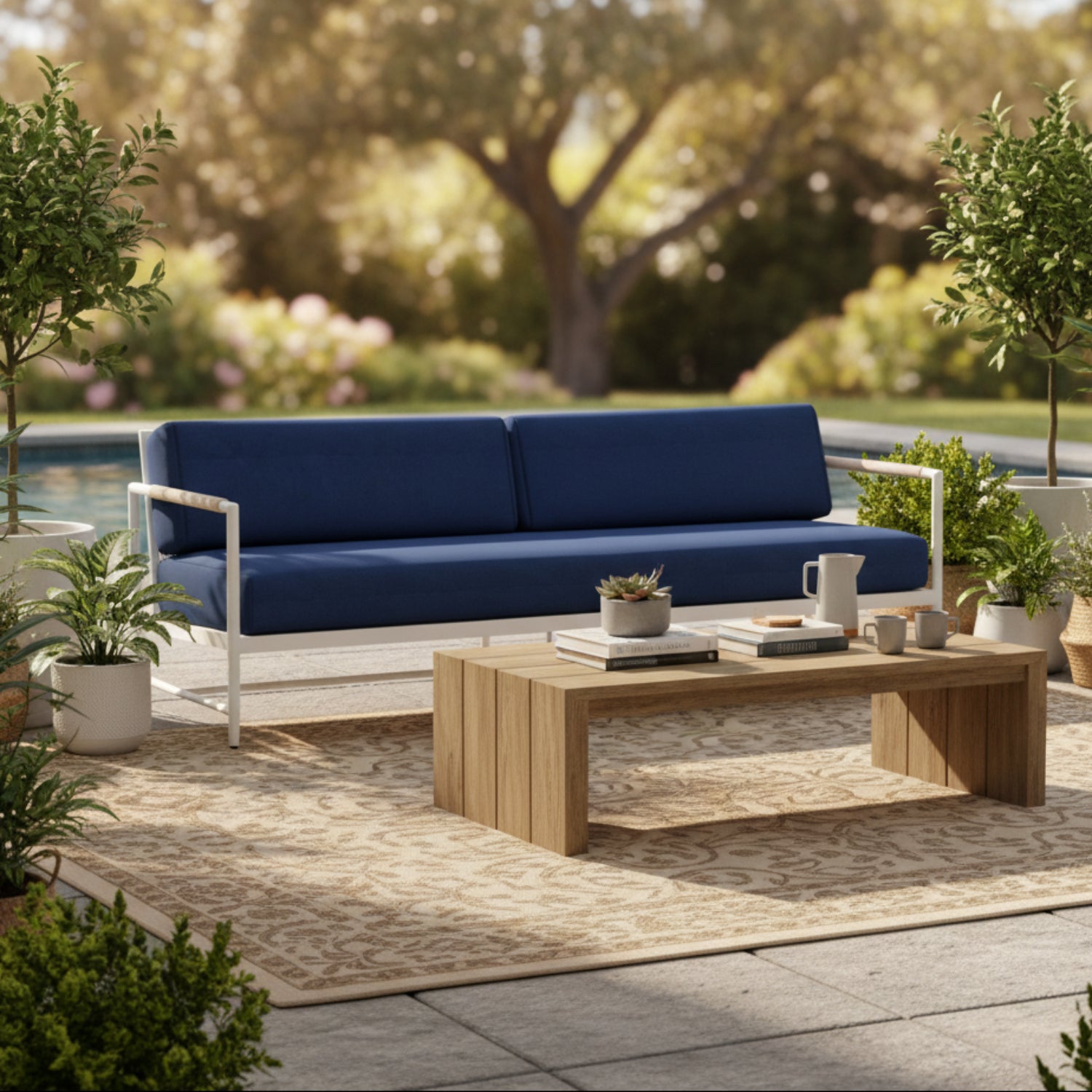 Sunset West Sabbia Echo Midnight Outdoor Sofa