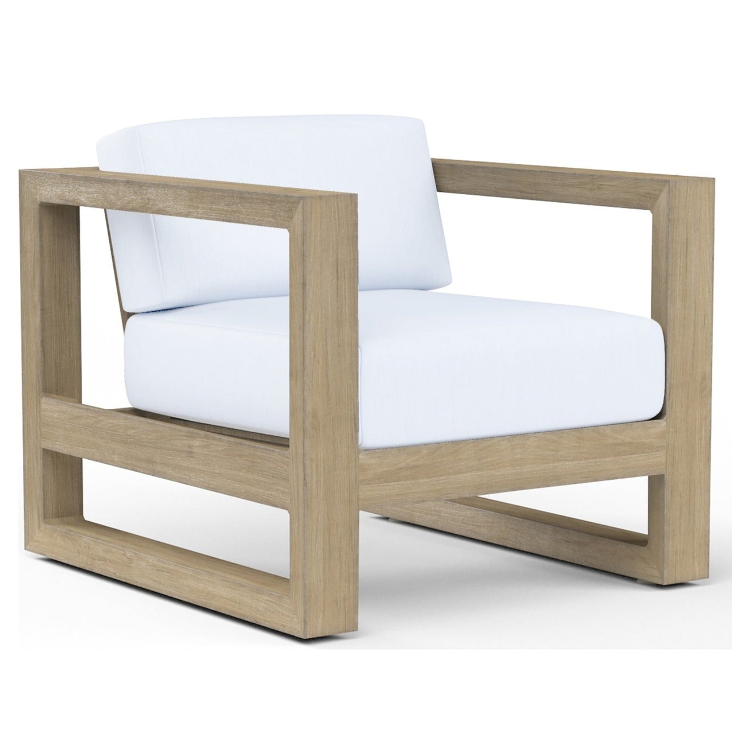 Sunset West Coastal Teak Canvas NaturalOutdoor Club Chair