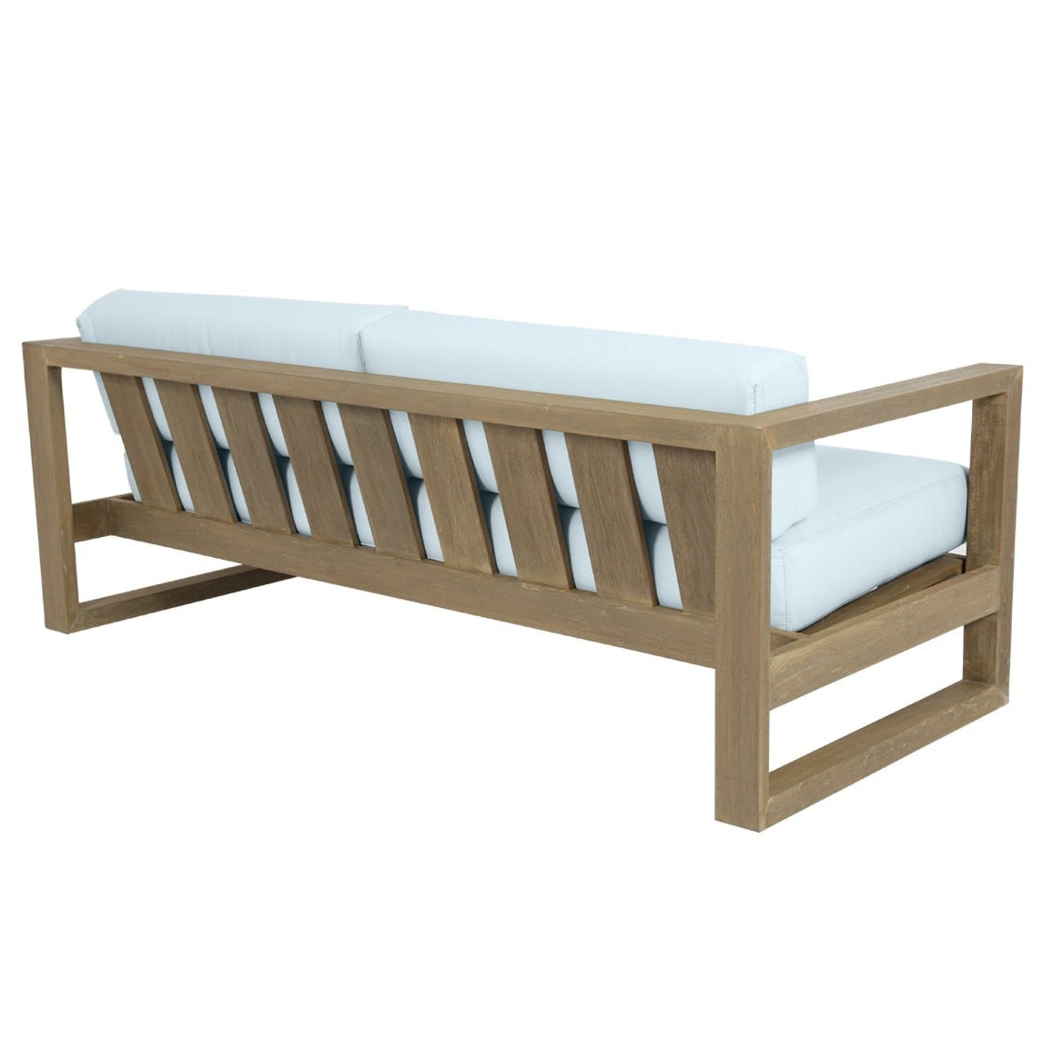 Sunset West Coastal Teak Canvas Skyline Outdoor Sofa