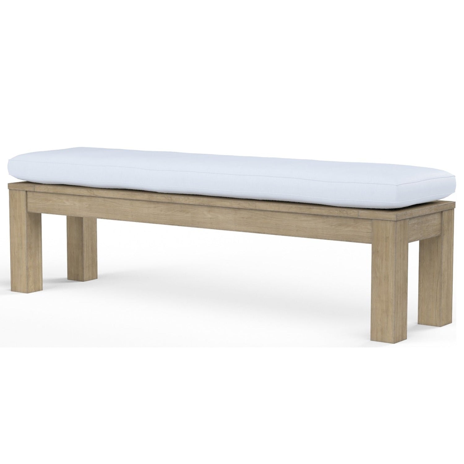 Sunset West Coastal Teak Canvas NaturalOutdoor Dining Bench