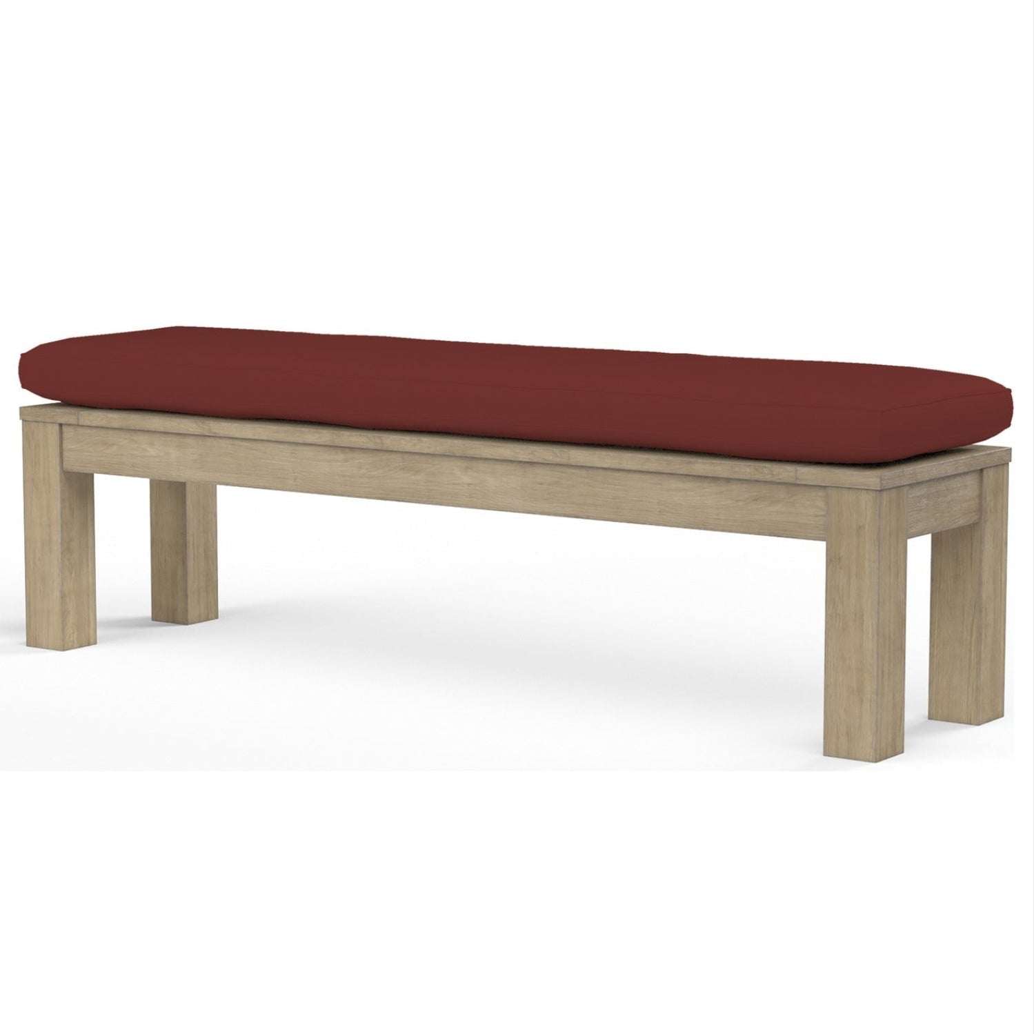 Sunset West Coastal Teak Canvas HennaOutdoor Dining Bench