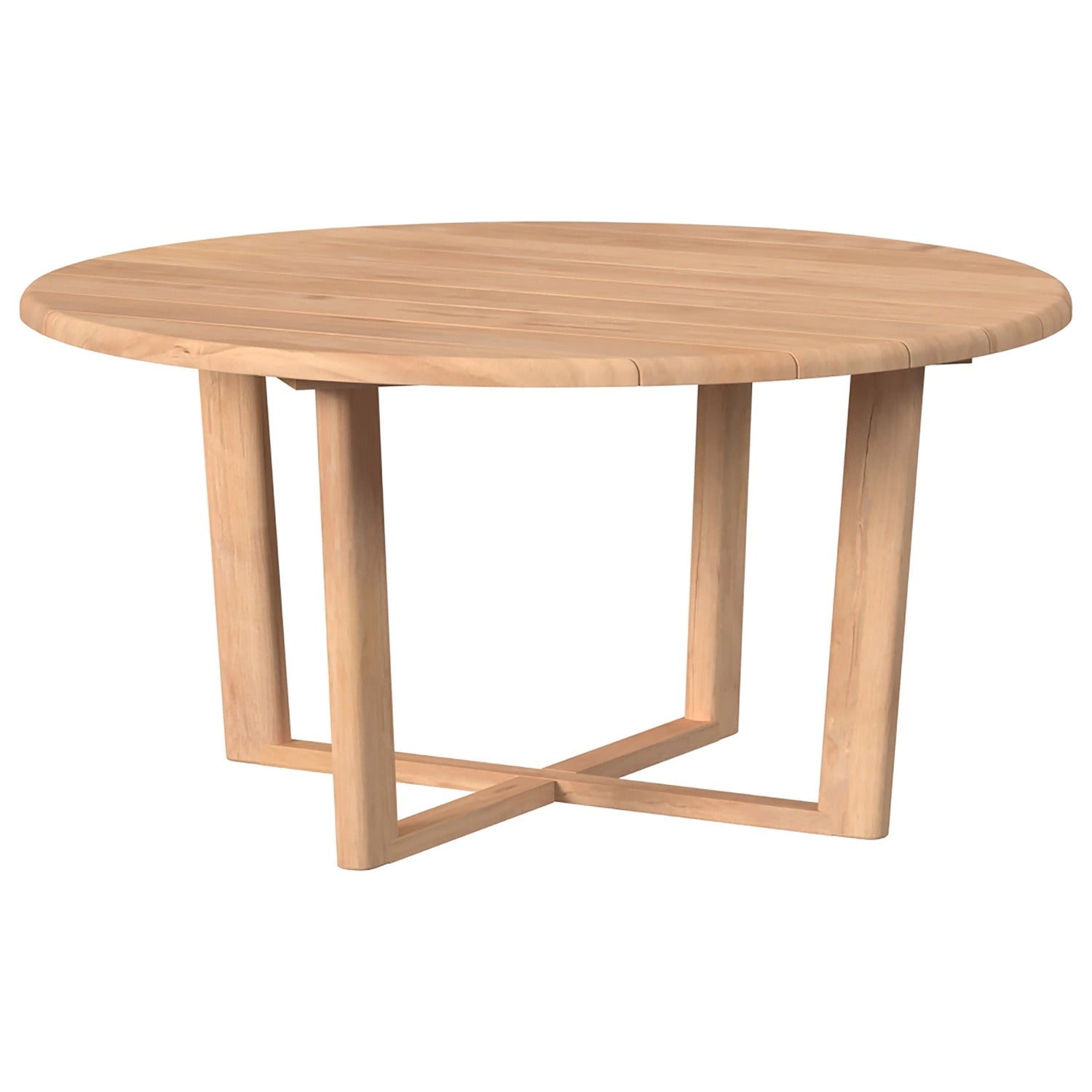 Sunset West Natural Teak 56in Round Outdoor Dining Table