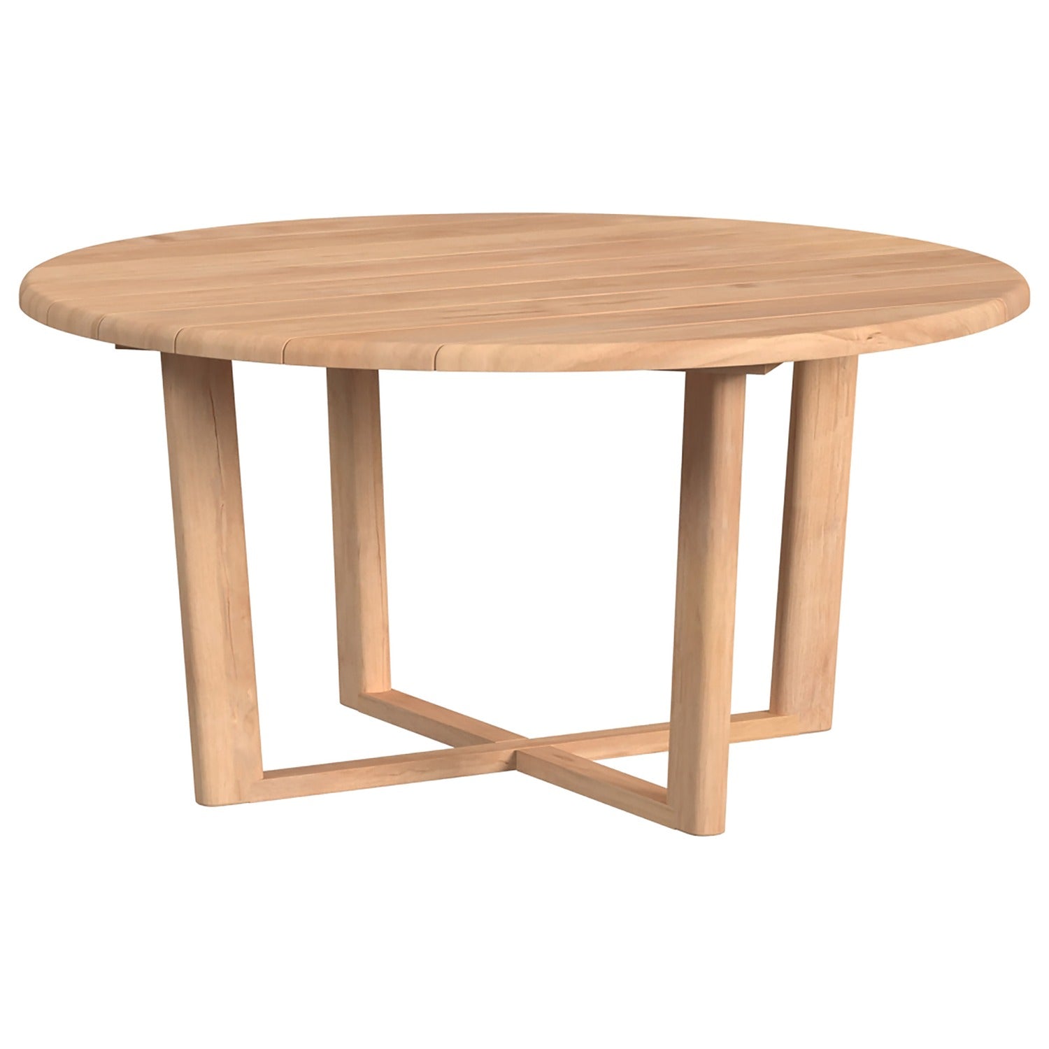 Sunset West Natural Teak 56in Round Outdoor Dining Table