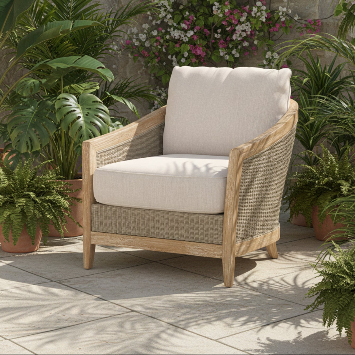 Sunset West Cambria Canvas w/Self Welt Outdoor Club Chair