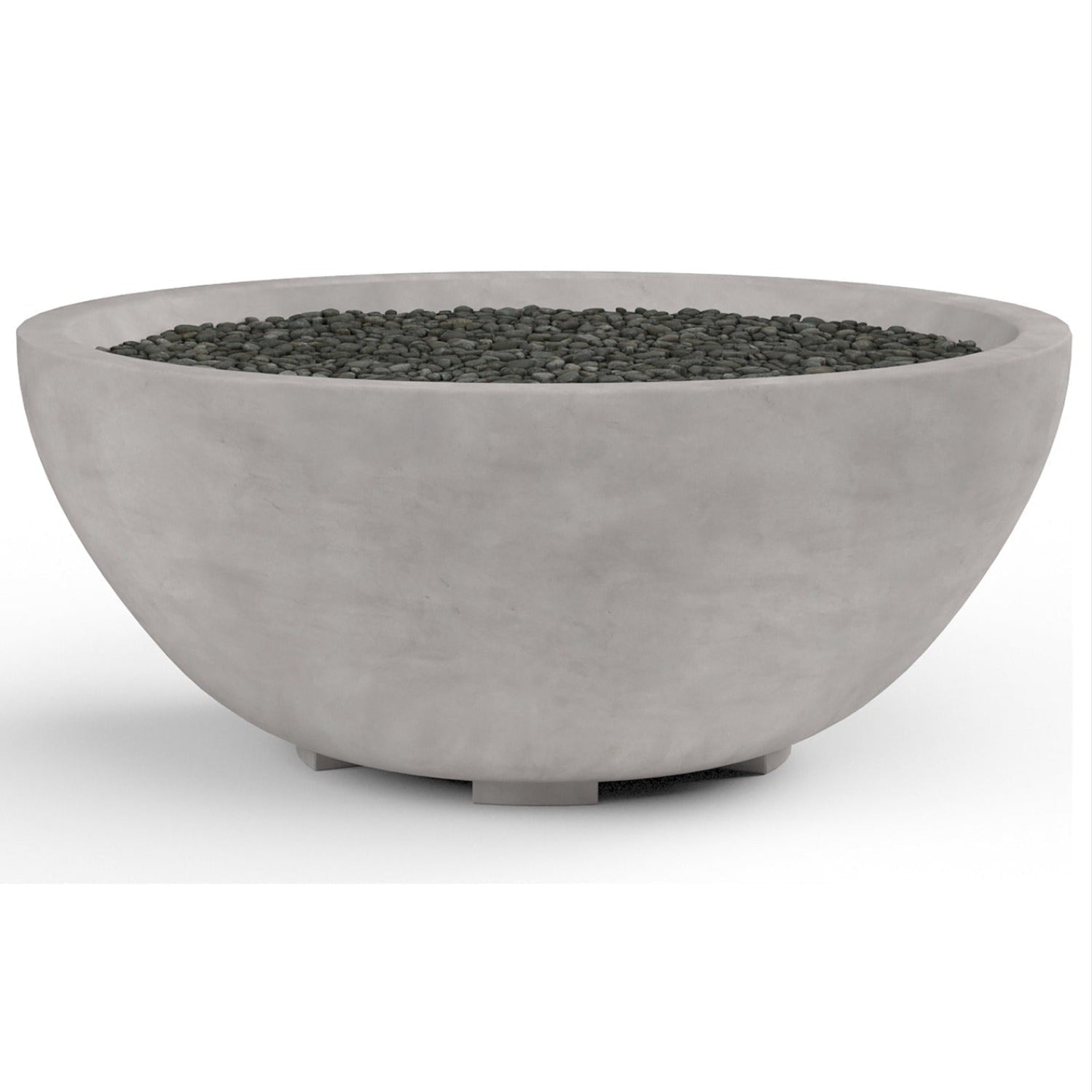 Sunset West 41in Outdoor Fire Bowl outdoor fire bowl in GFRC concrete, front view