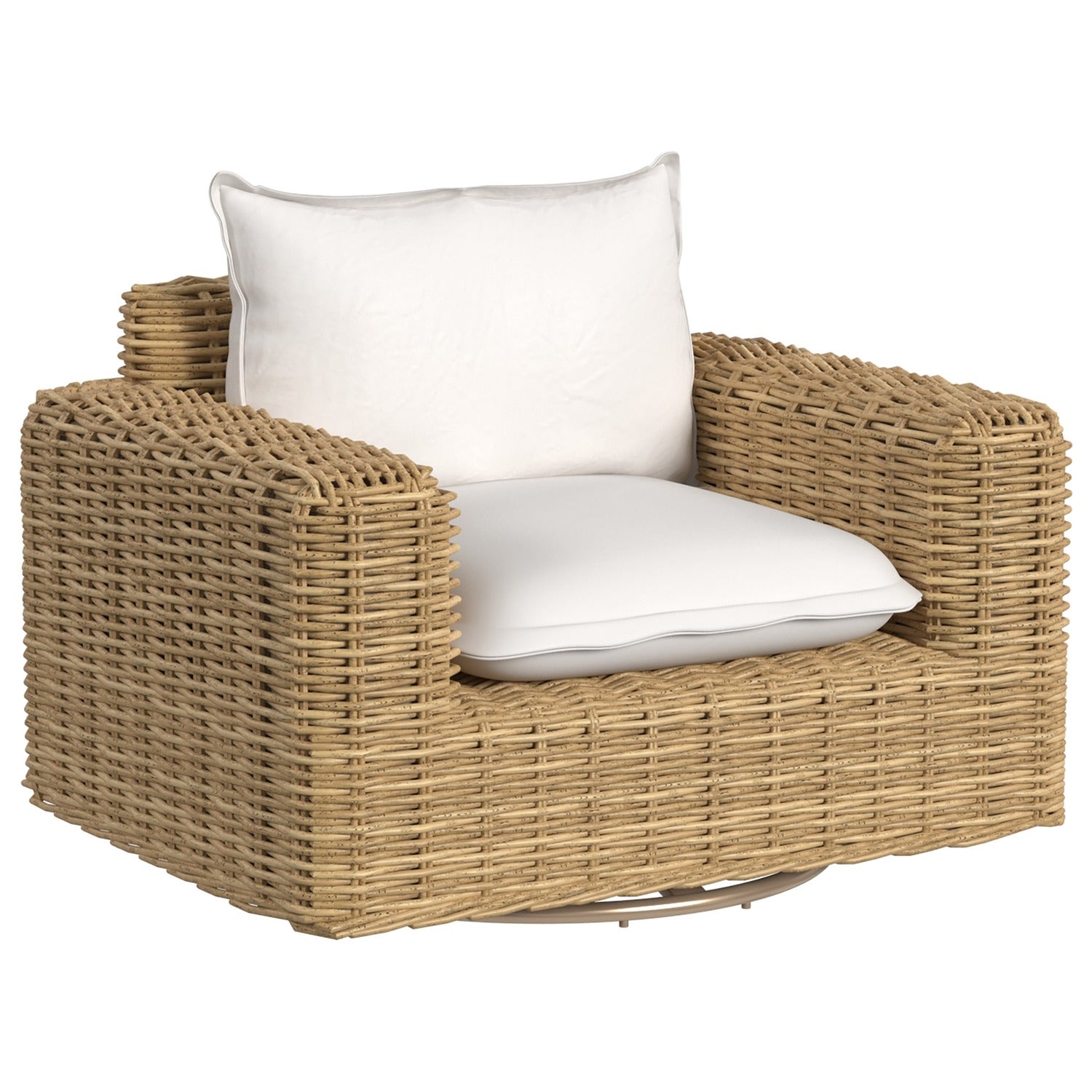 Sunset West Playa Soothe Pearl w/Flange Welt Outdoor Oversized Swivel Club Chair