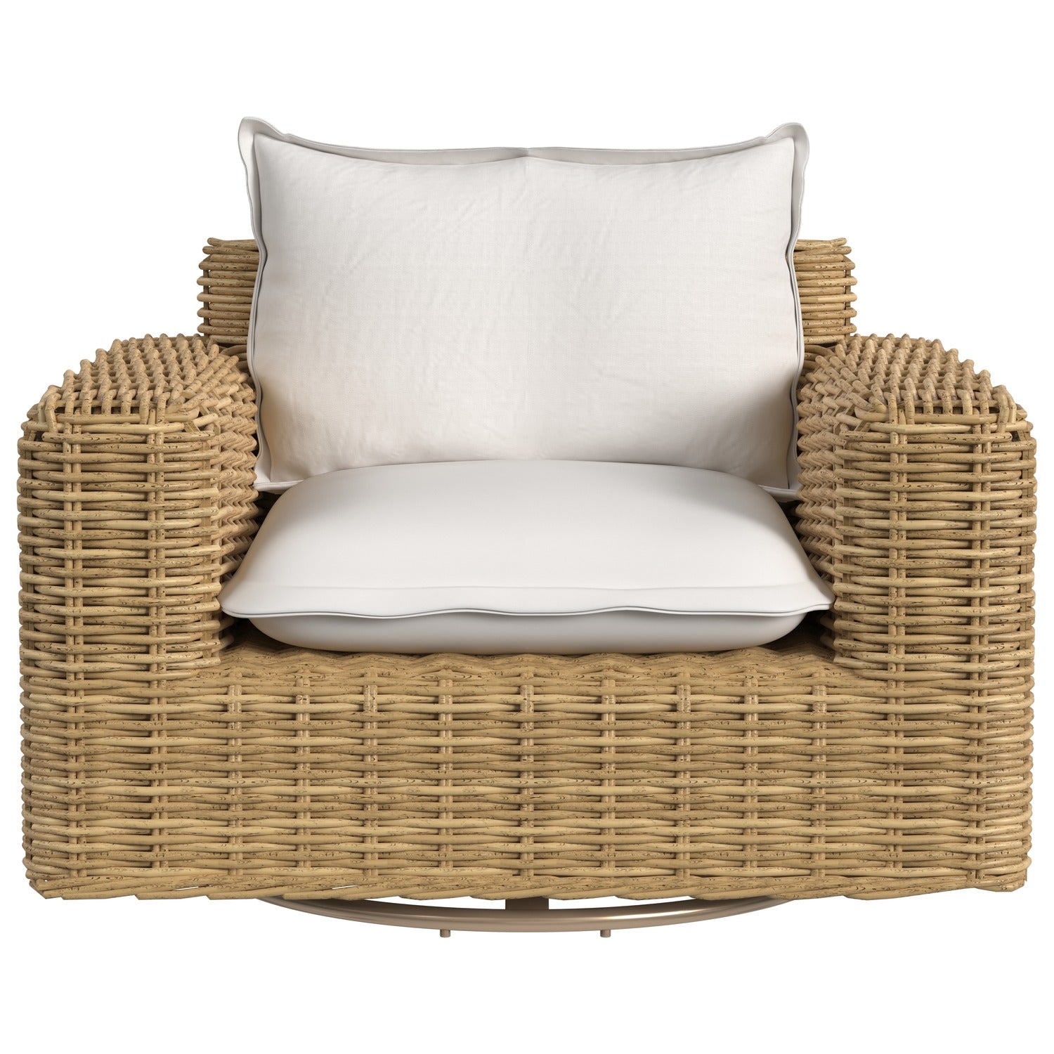 Sunset West Playa Soothe Pearl w/Flange Welt Outdoor Oversized Swivel Club Chair