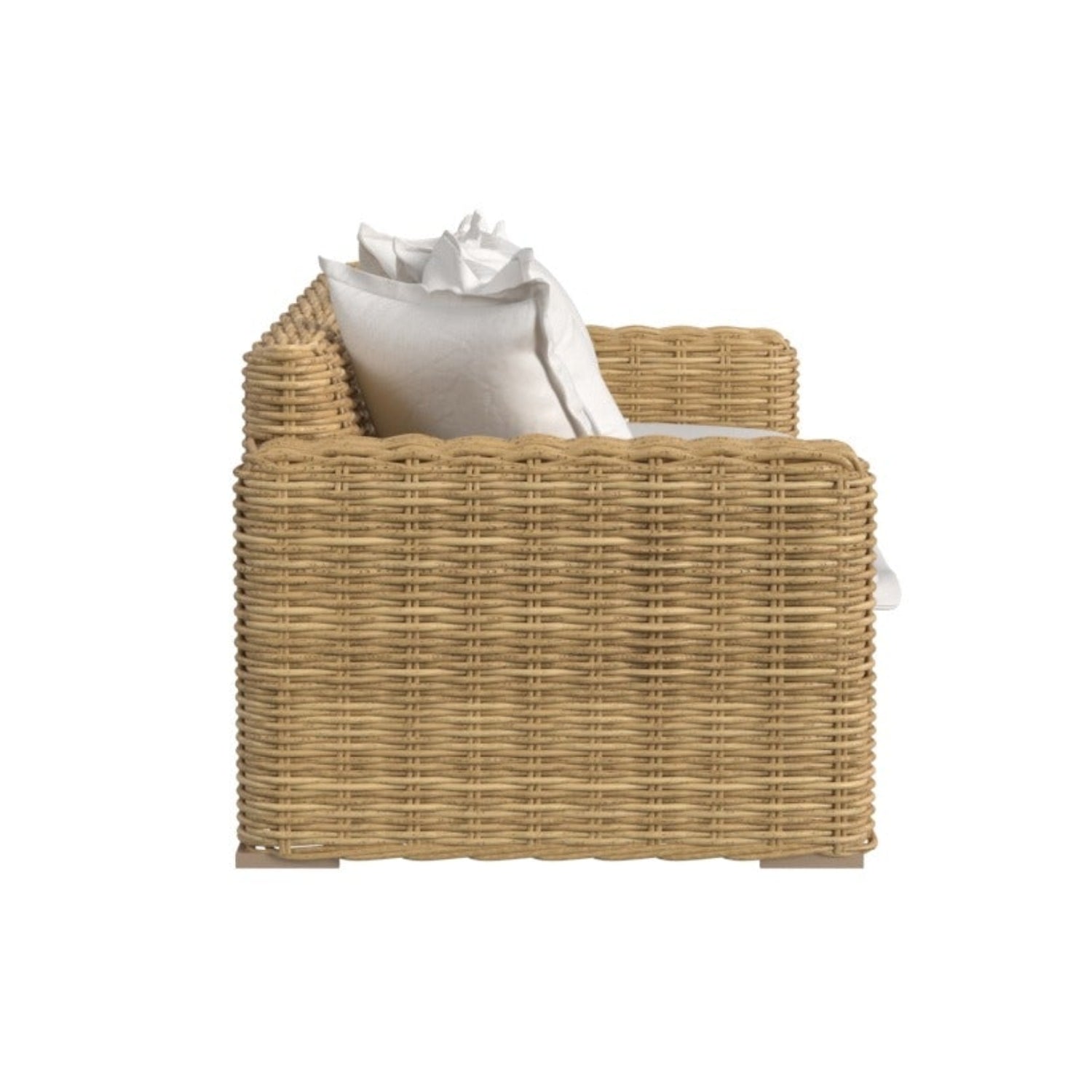 Sunset West Playa Soothe Pearl w/Flange Welt Outdoor Loveseat