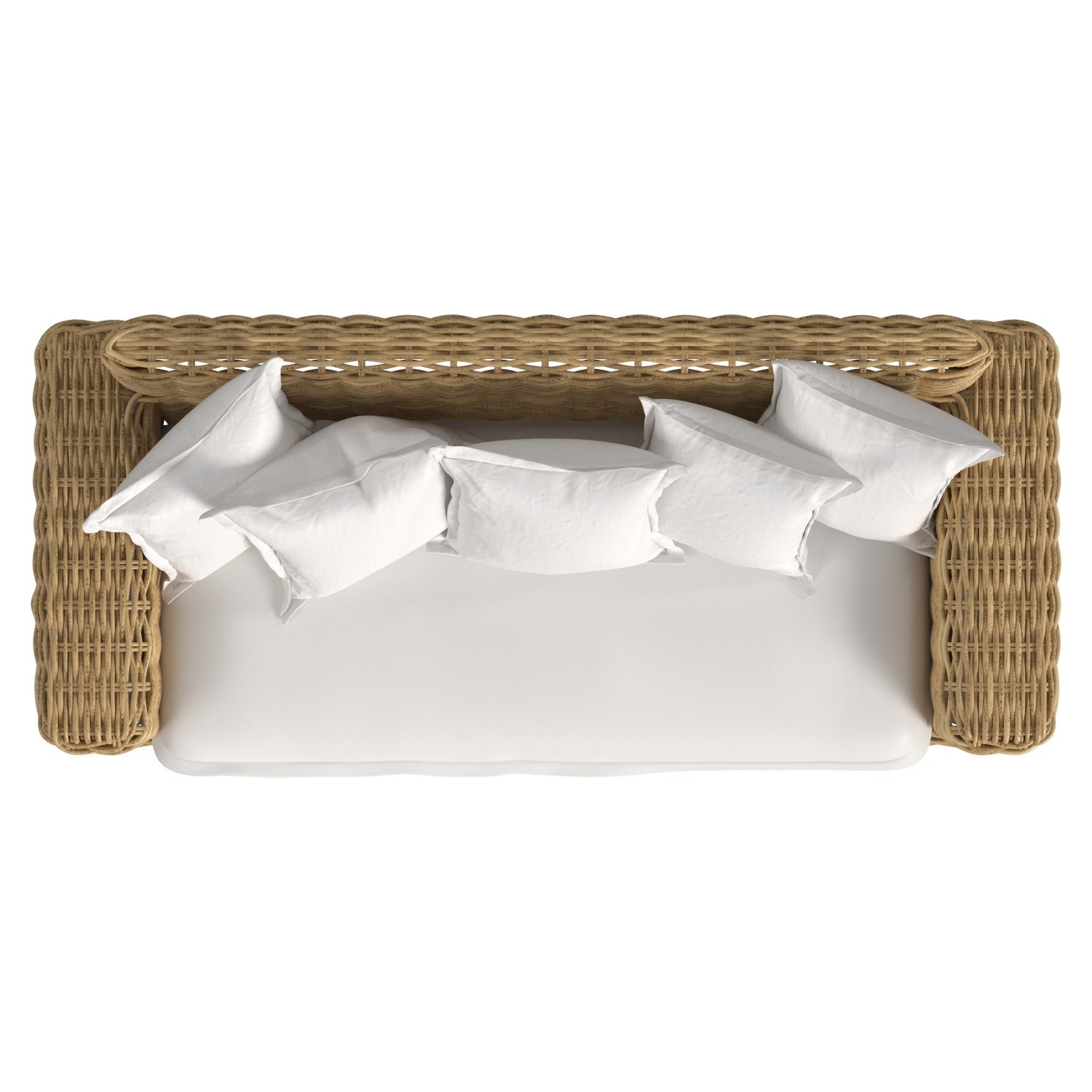 Sunset West Playa Soothe Pearl w/Flange Welt Outdoor Loveseat