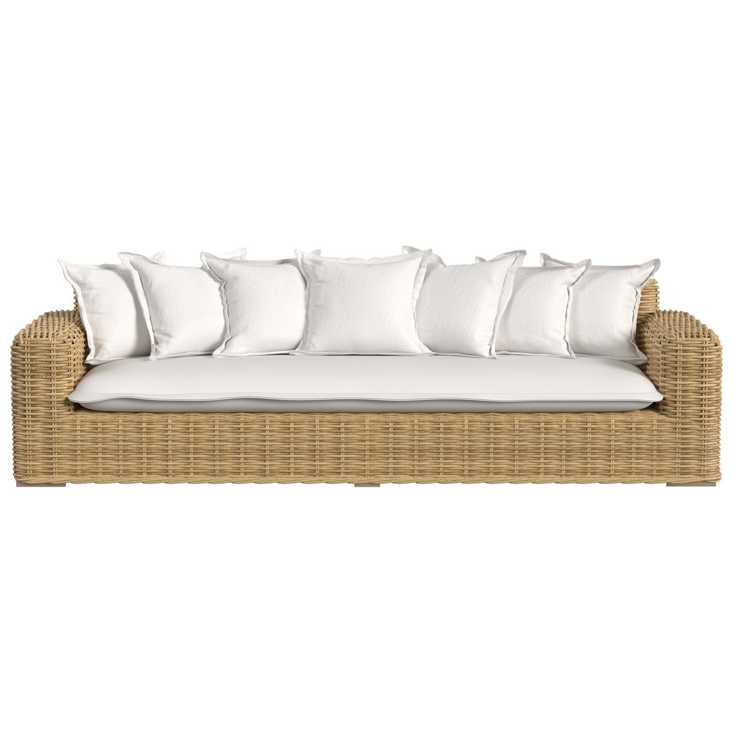 Sunset West Playa Soothe Pearl w/Flange Welt Outdoor Sofa