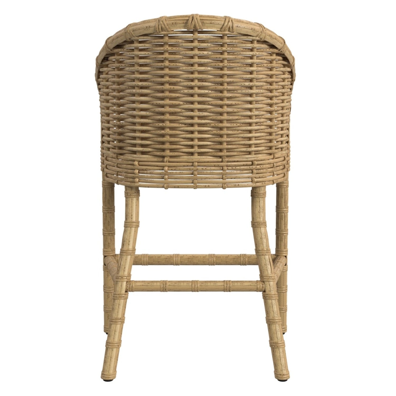 Sunset West Playa Soothe Pearl w/Flange Welt Outdoor Barstool Set of 2