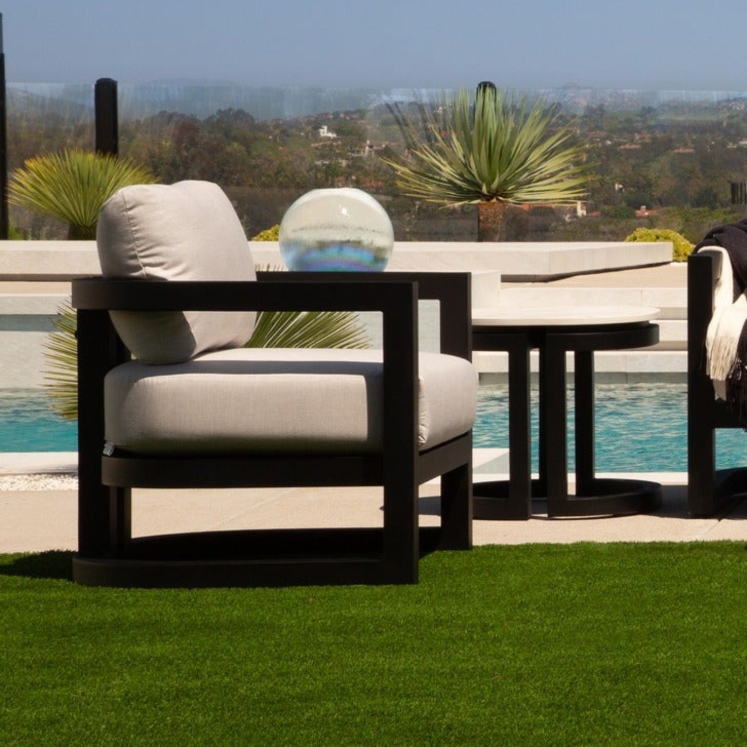 Sunset West Malibu Cast Silver Outdoor Club Chair