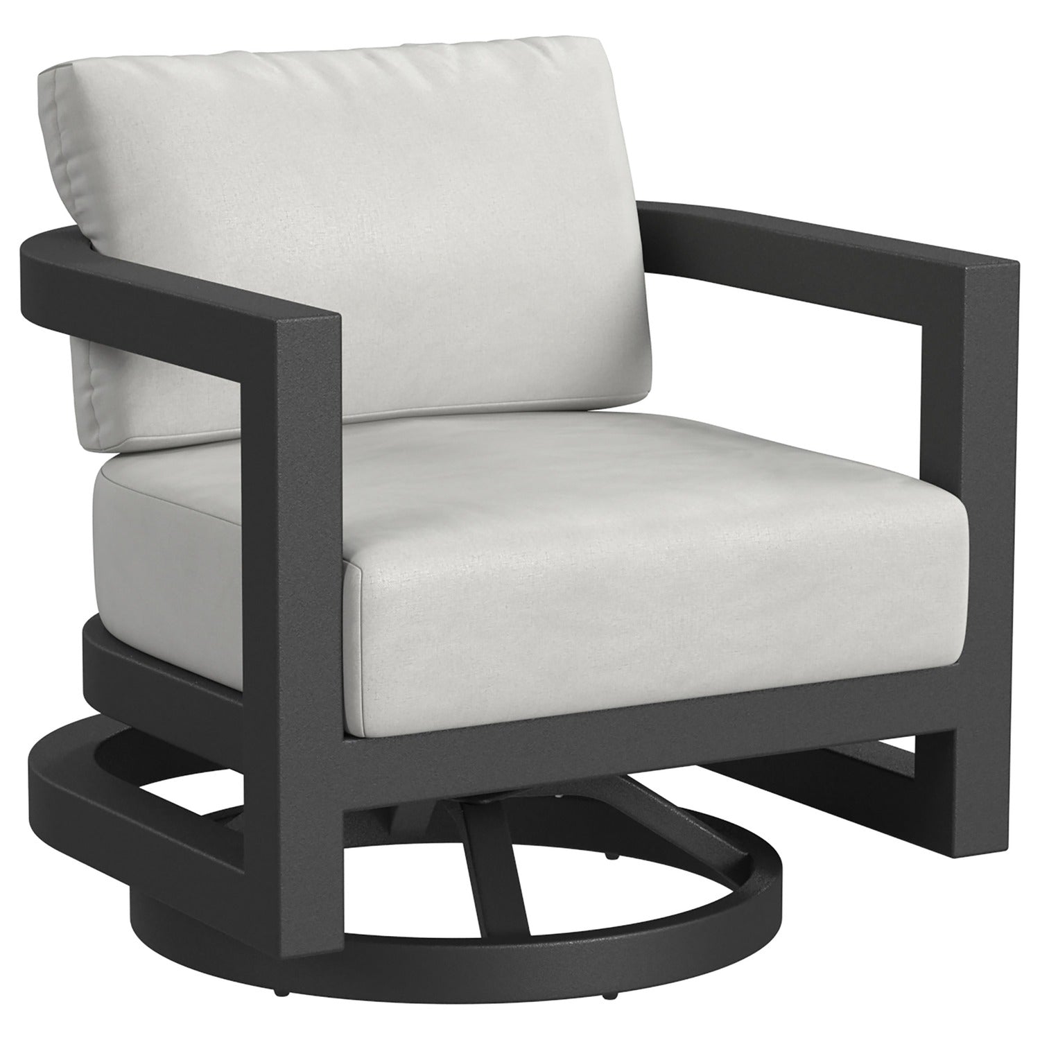 Sunset West Malibu Cast Silver Swivel Outdoor Chair