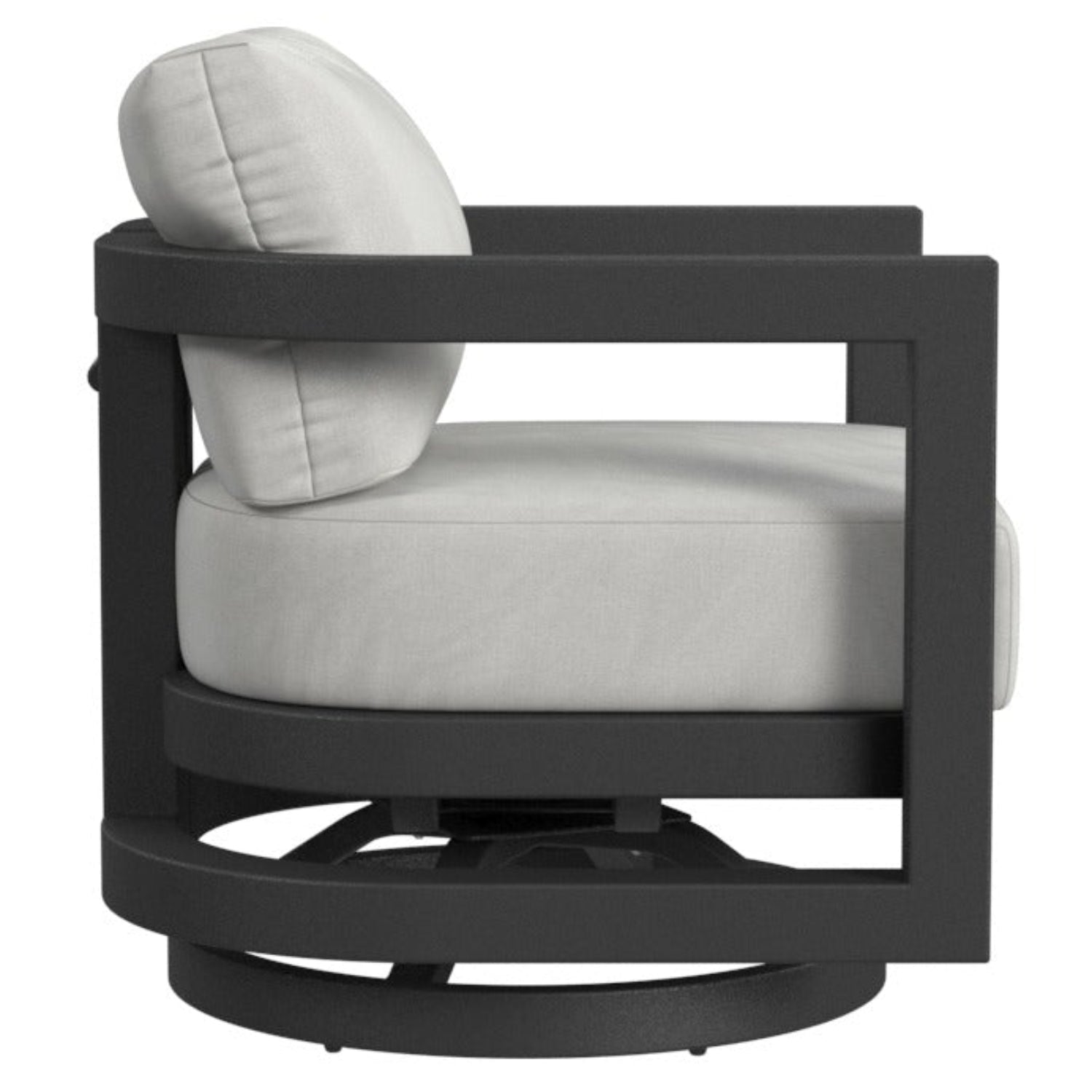 Sunset West Malibu Cast Silver Swivel Outdoor Chair