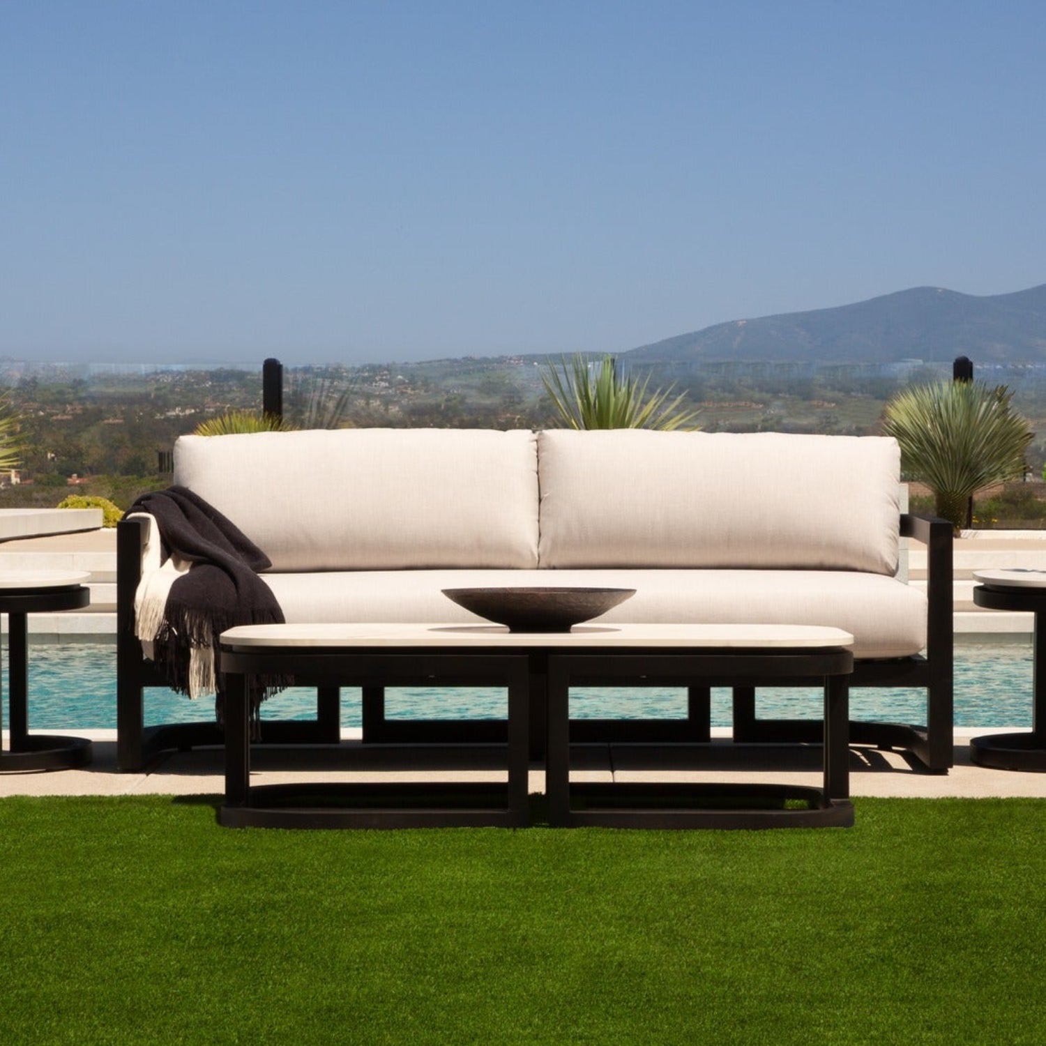 Sunset West Malibu Cast Silver Outdoor Sofa